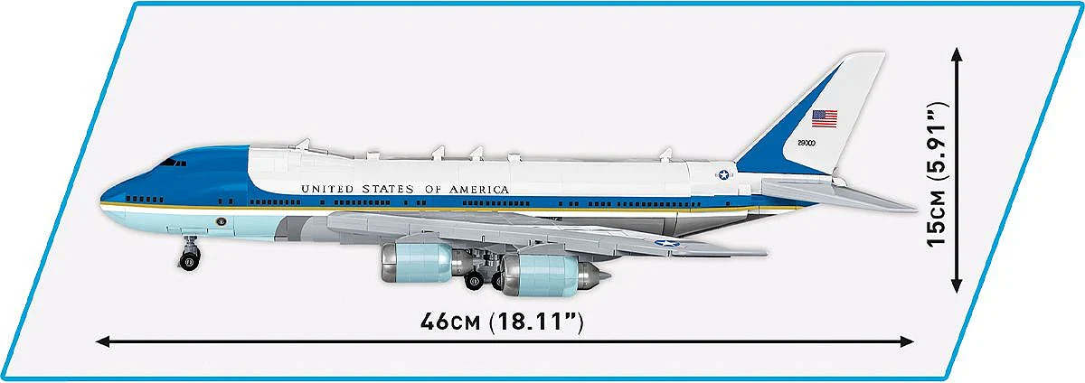 COB26610 Boeing 747 Air Force One (1050 pcs) Model Kit - Image 9