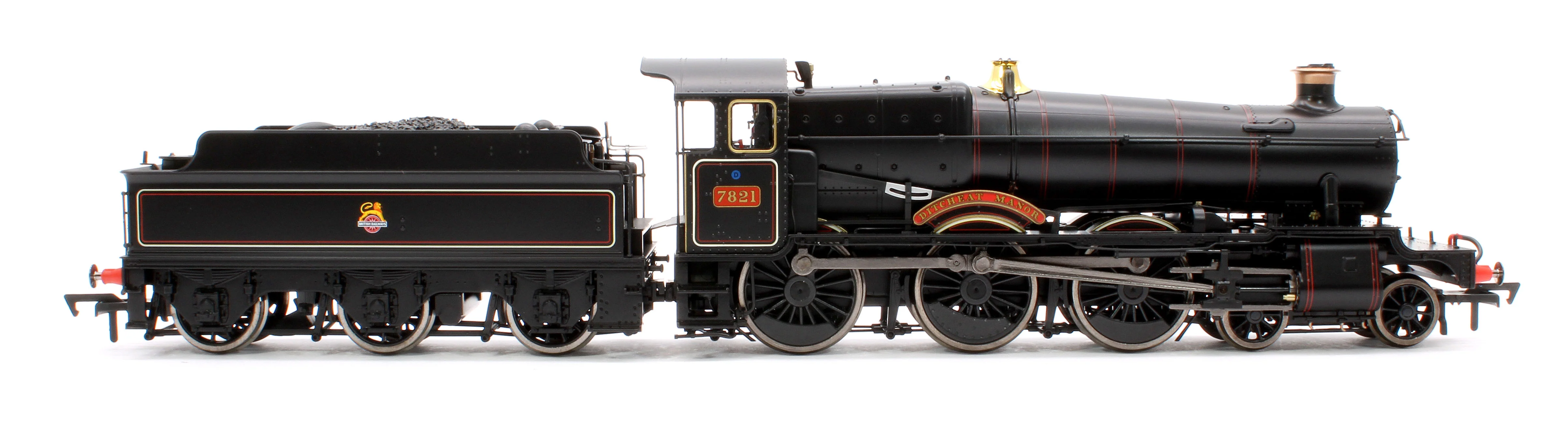 4S-001-011D Ditcheat Manor BR Lined Black Early Crest GWR 78xx Manor Class 4-6-0 Steam Locomotive No.7821 - DCC Fitted - Image 6