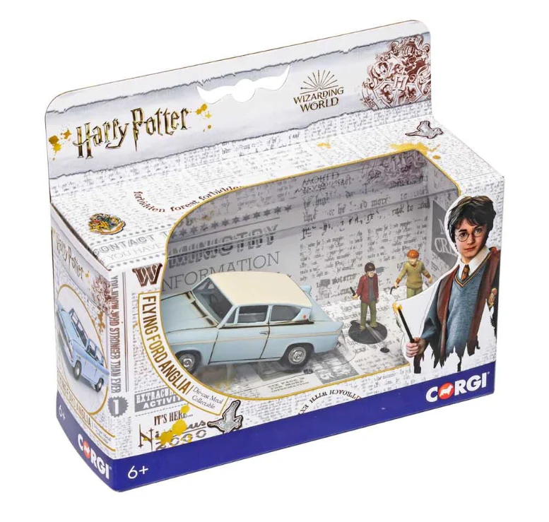 CC99725 Harry Potter Flying Ford Anglia with Harry Potter and Ron Weasley Figurines - Image 5