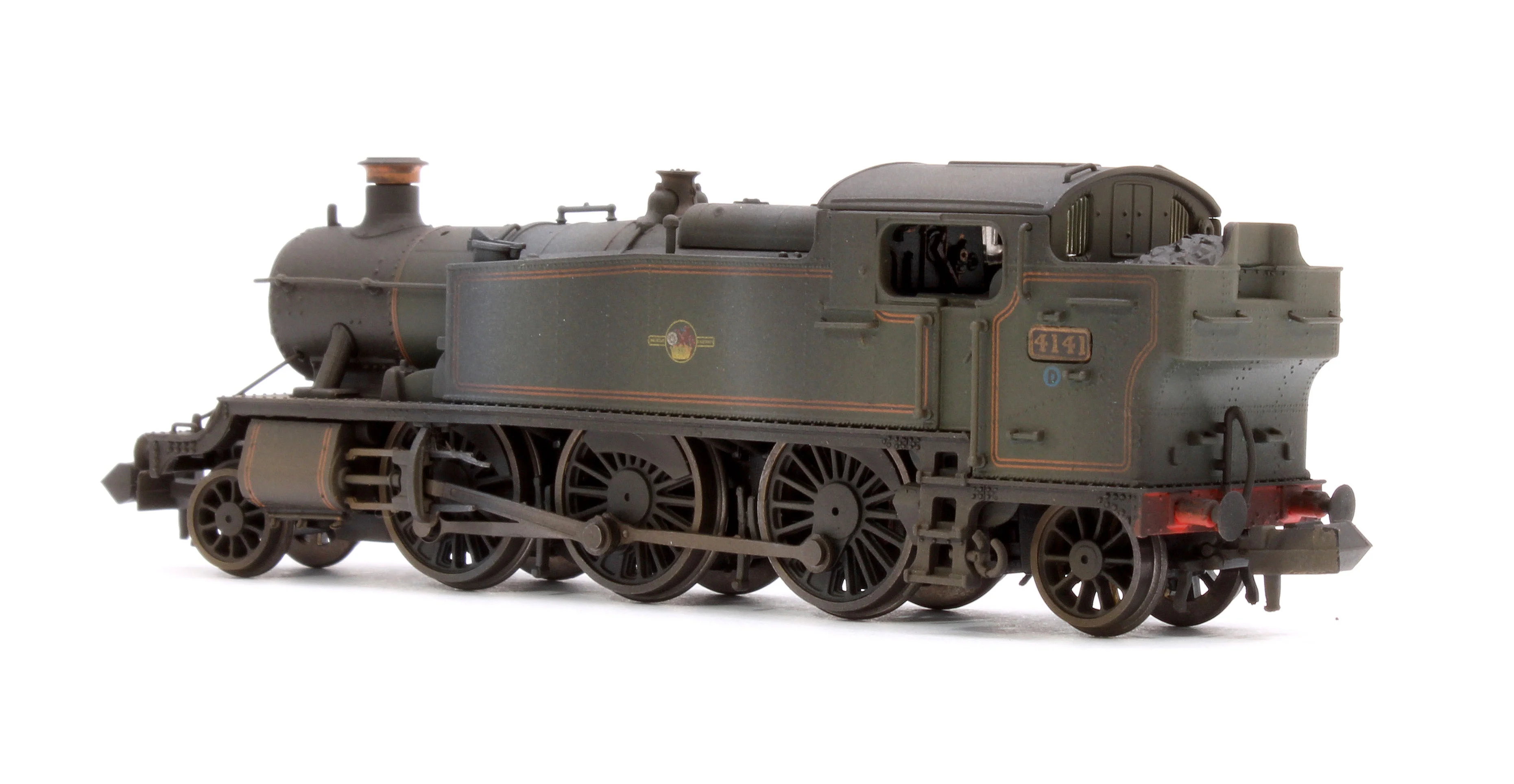 S2103-06W Custom Weathered Class 5101 Large Prairie British Railways BR Lined Green (Late Crest) 2-6-2 Tank Locomotive No.4141 - Image 2
