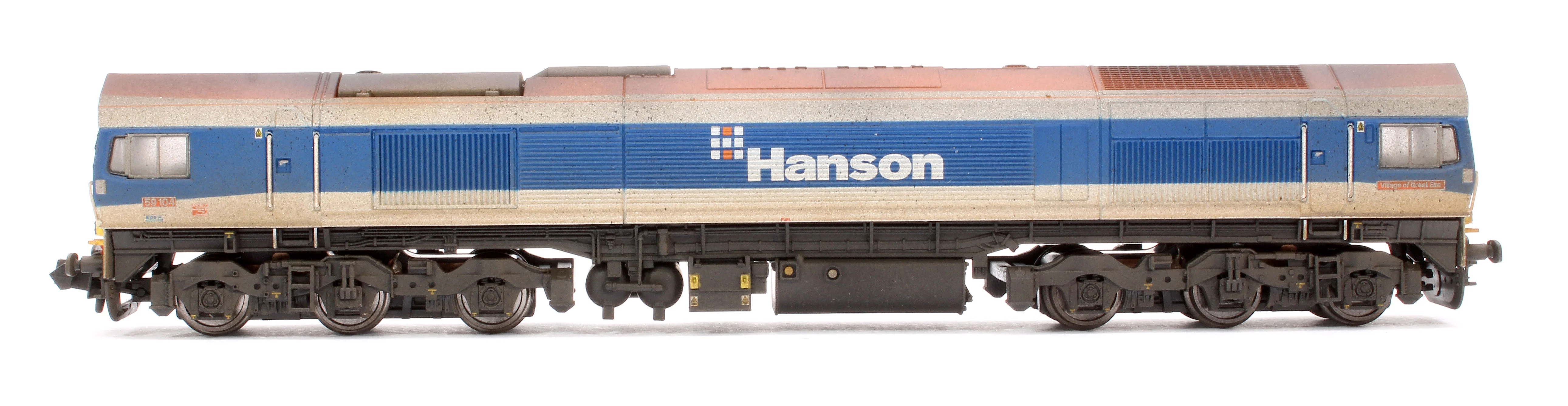 2D-005-004W Custom Weathered Class 59104 'Village of Great Elm' Hanson Diesel Locomotive - Image 5