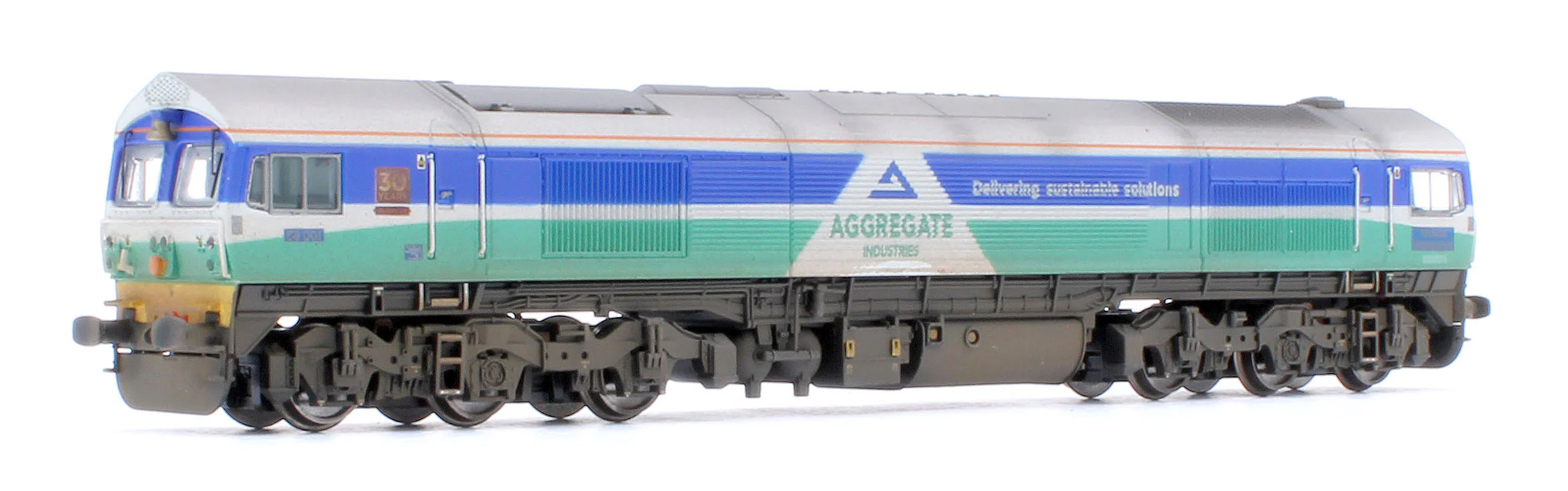 2D-005-005W Custom Weathered Class 59 59001 Aggregate Industries Yeoman Endeavour Diesel Locomotive