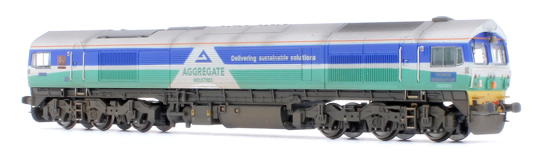 2D-005-005W Custom Weathered Class 59 59001 Aggregate Industries Yeoman Endeavour Diesel Locomotive - Image 3