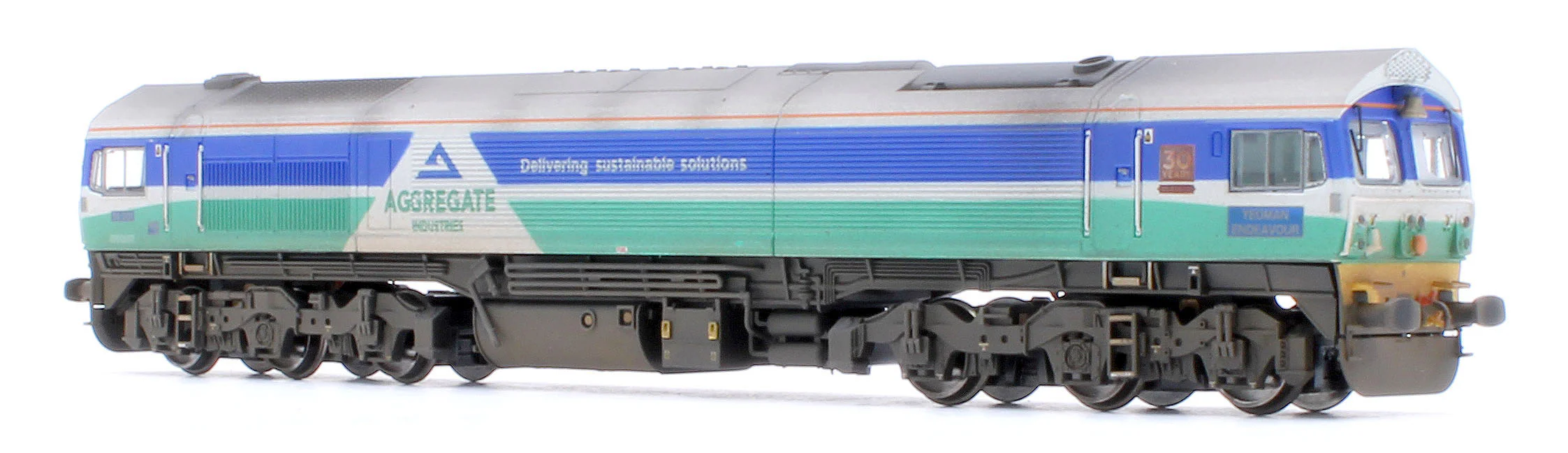 2D-005-005W Custom Weathered Class 59 59001 Aggregate Industries Yeoman Endeavour Diesel Locomotive - Image 5