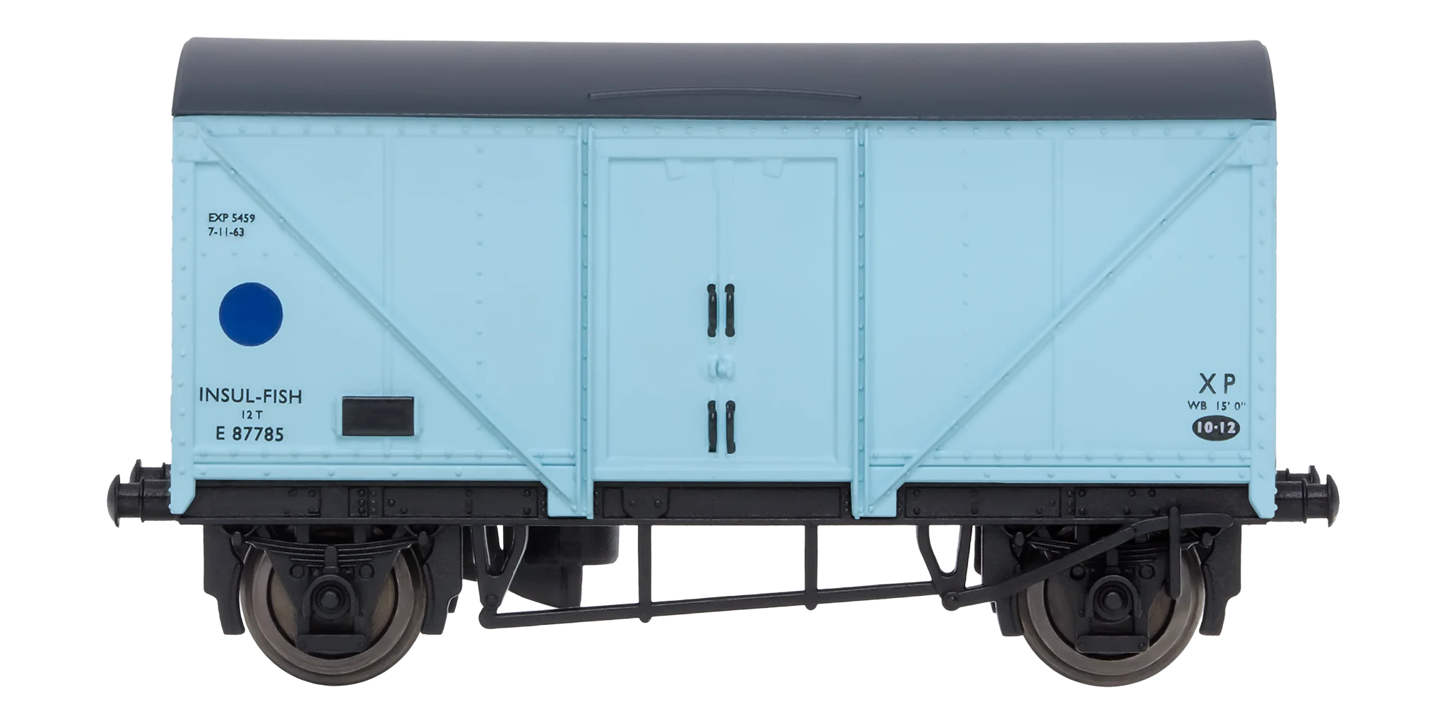 2F-019-011 Blue Spot Fish Van Light Blue E87785