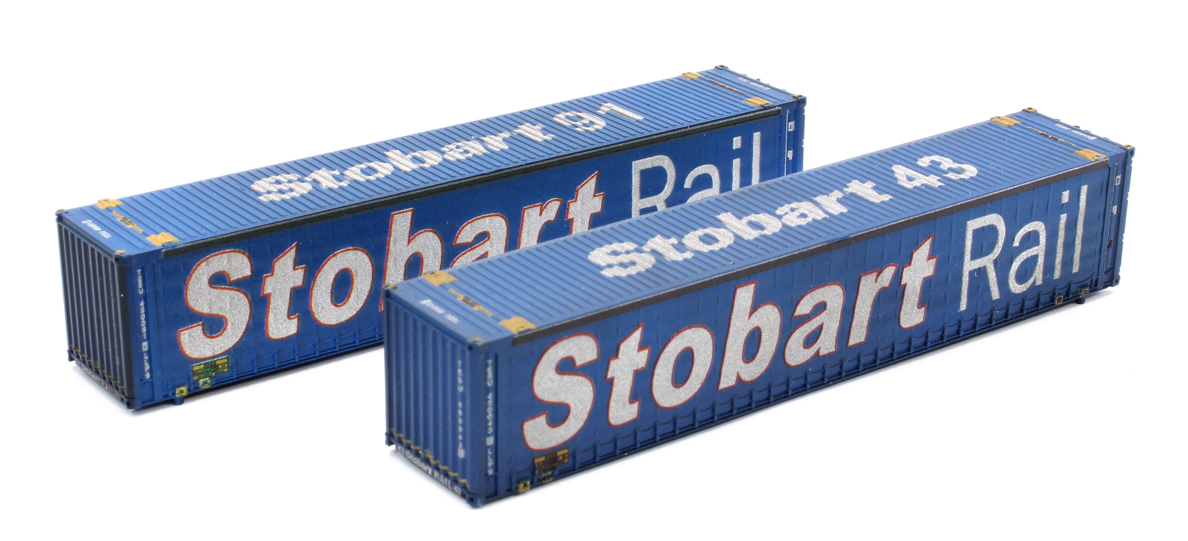 2F-028-205 45ft Curtainside Container Tesco Pack of 2 - Weathered