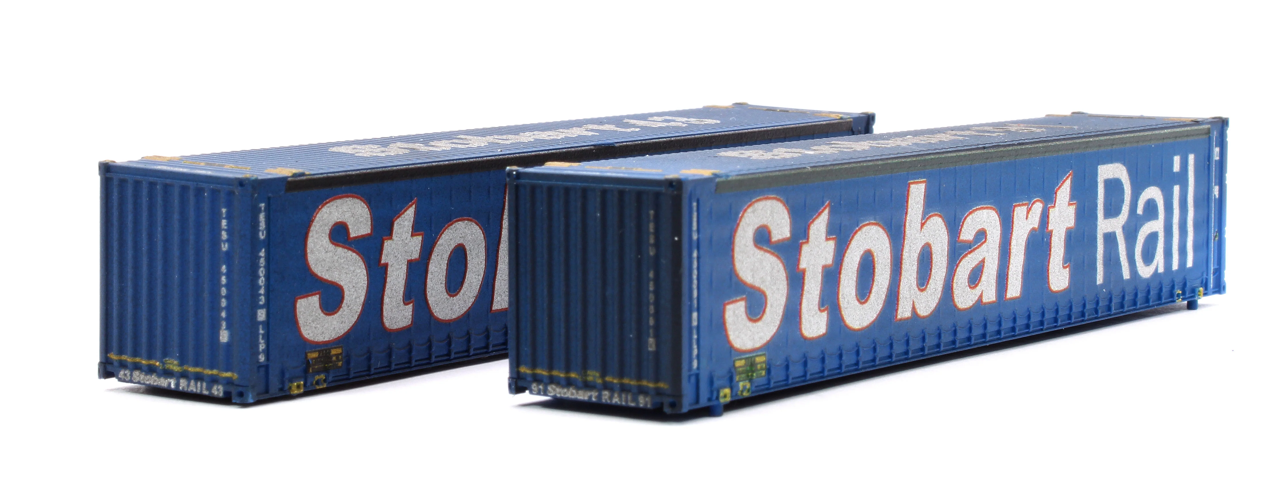 2F-028-205 45ft Curtainside Container Tesco Pack of 2 - Weathered - Image 2
