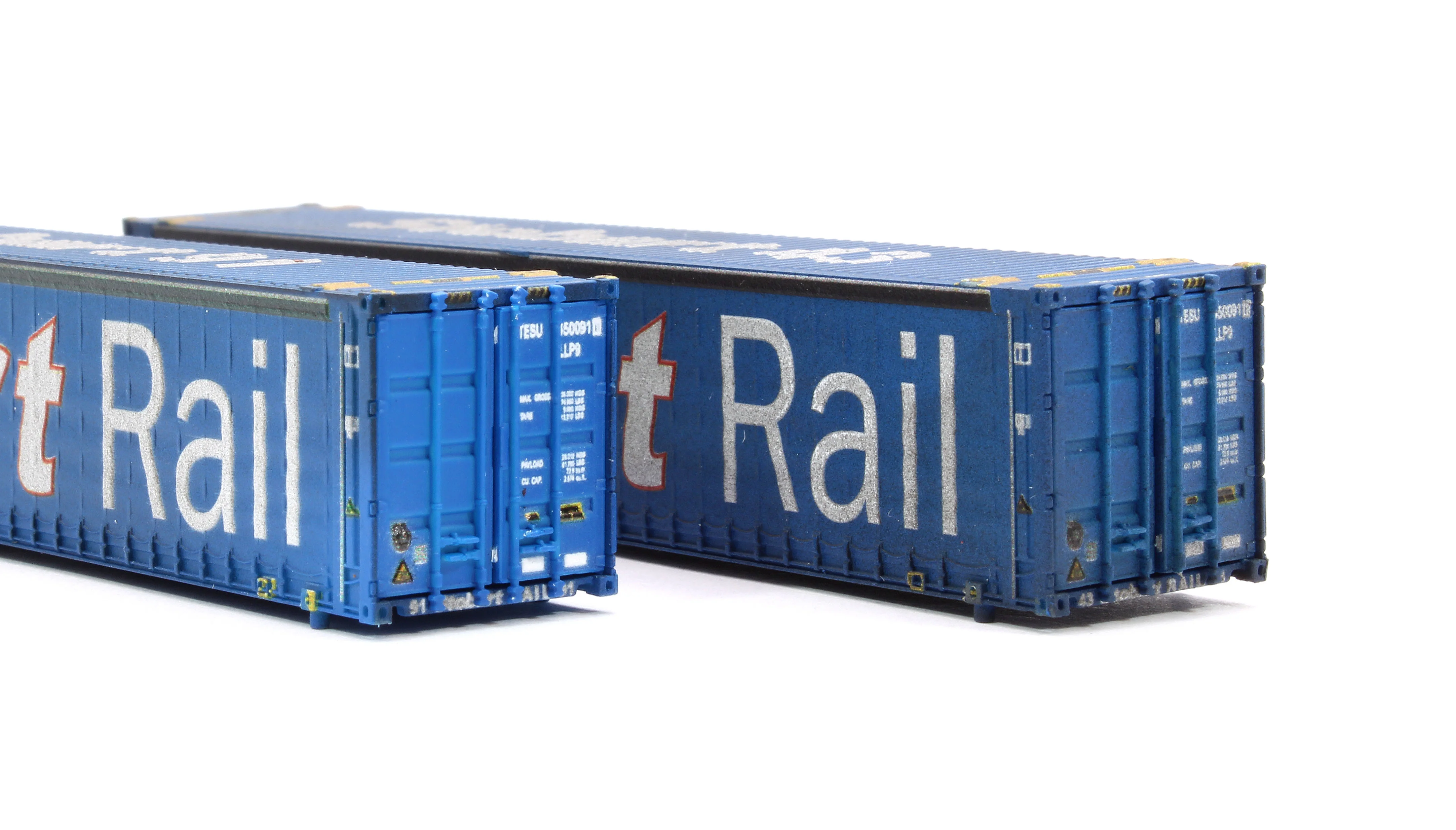 2F-028-205 45ft Curtainside Container Tesco Pack of 2 - Weathered - Image 3