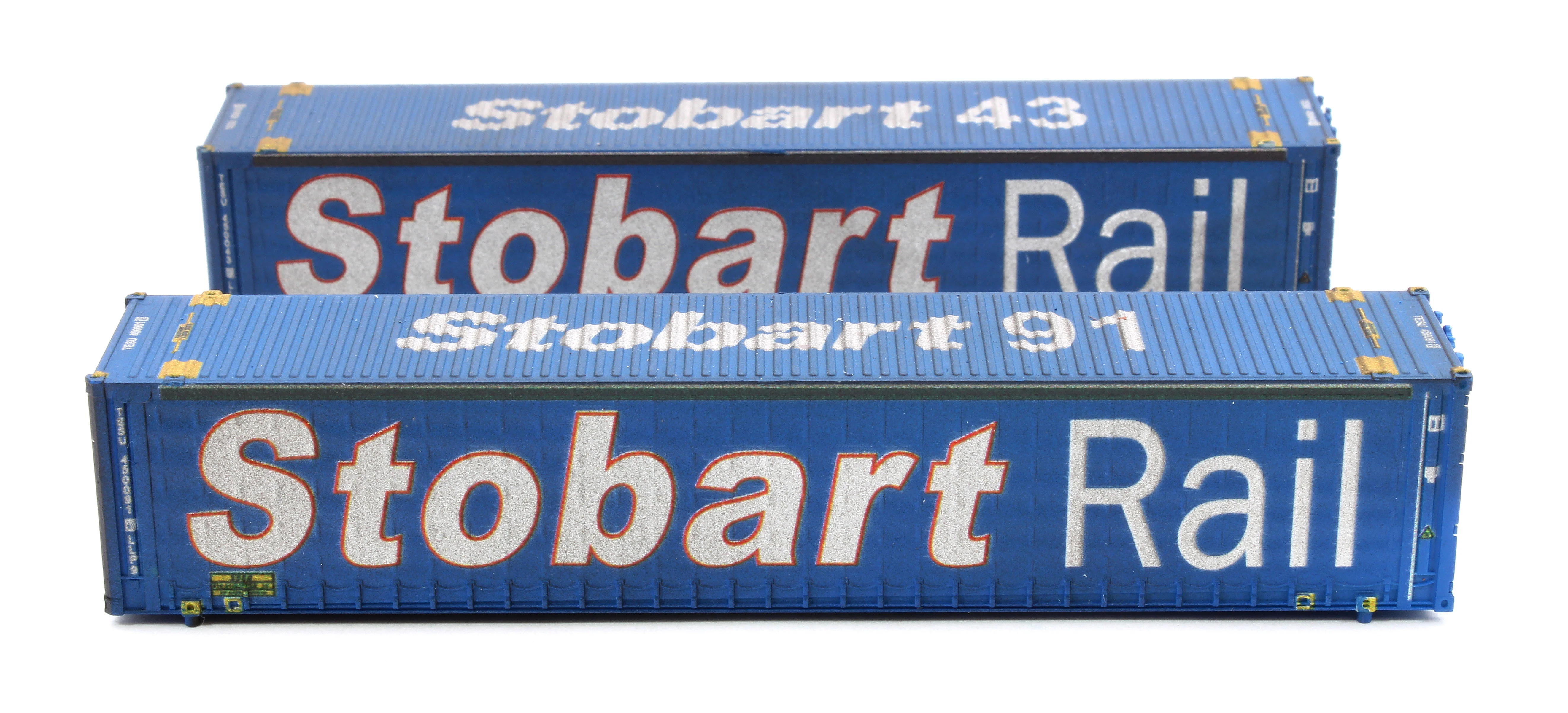 2F-028-205 45ft Curtainside Container Tesco Pack of 2 - Weathered - Image 4