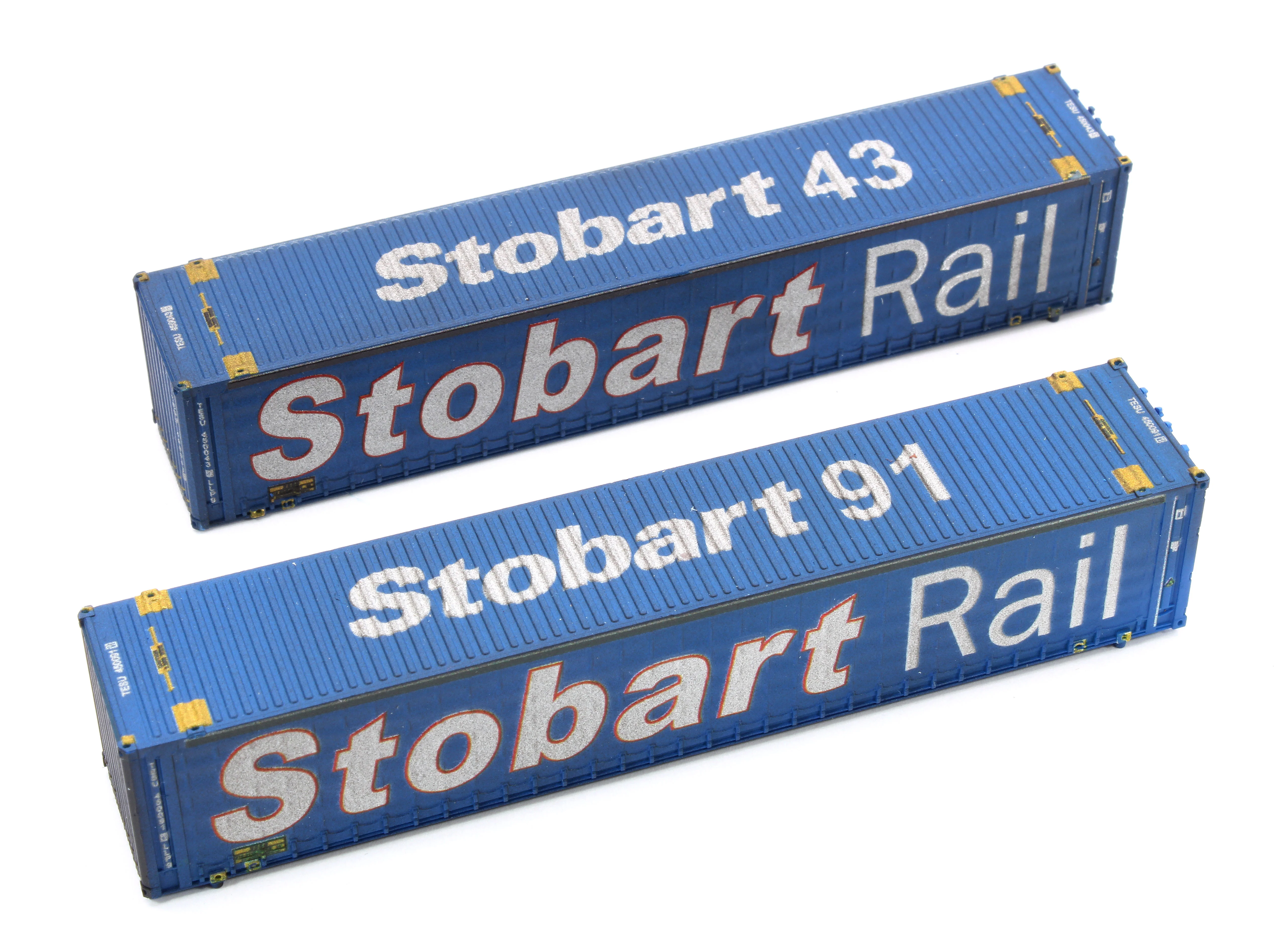 2F-028-205 45ft Curtainside Container Tesco Pack of 2 - Weathered - Image 5