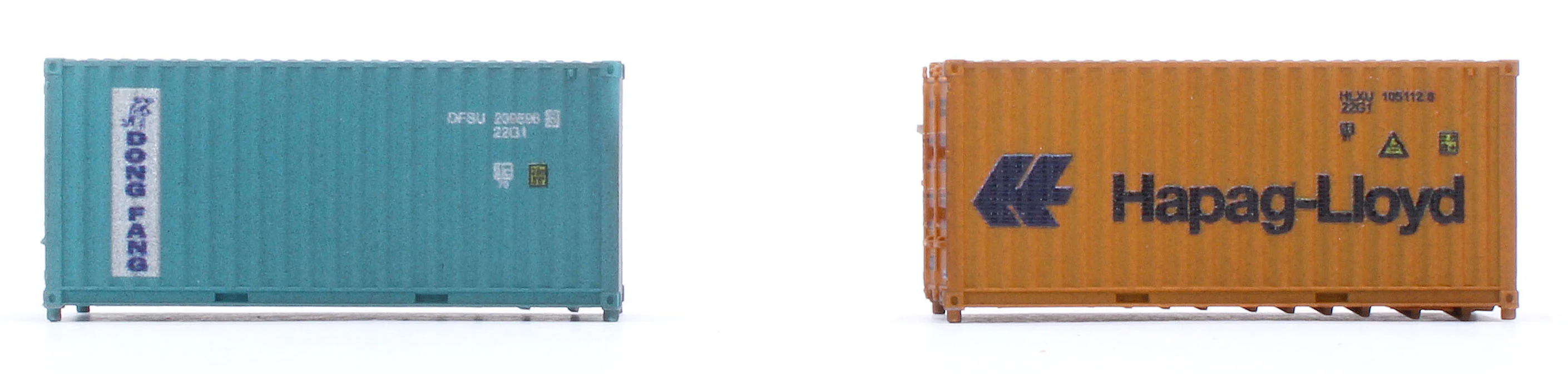 2F-028-207 20ft Container Set (2) Hapag-Lloyd/Dong Fang - Weathered - Image 6