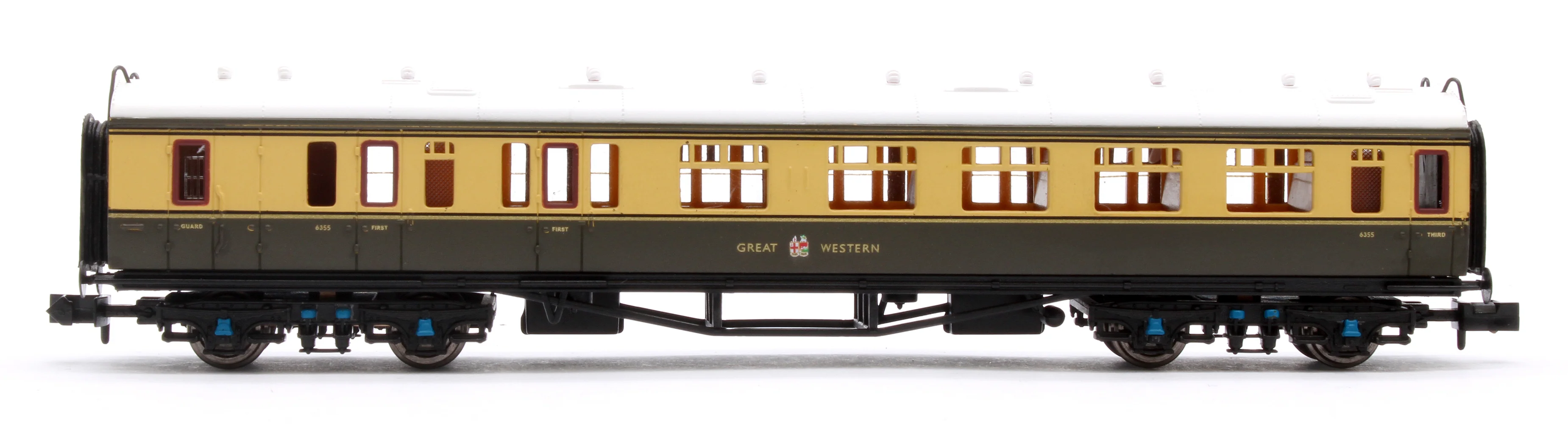 2P-000-284 Collett Coach Chocolate & Cream Brake Composite Great Western 6355 - Image 2