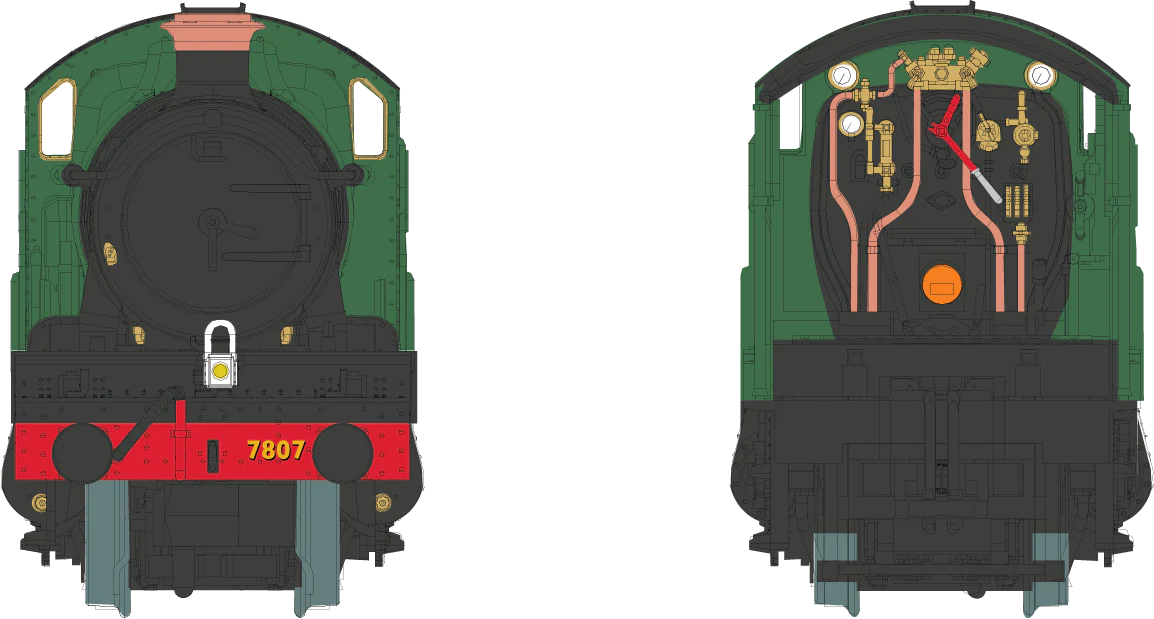 2S-001-007 4-6-0 Compton Manor 7807 Green G Crest W Steam Locomotive - Image 3