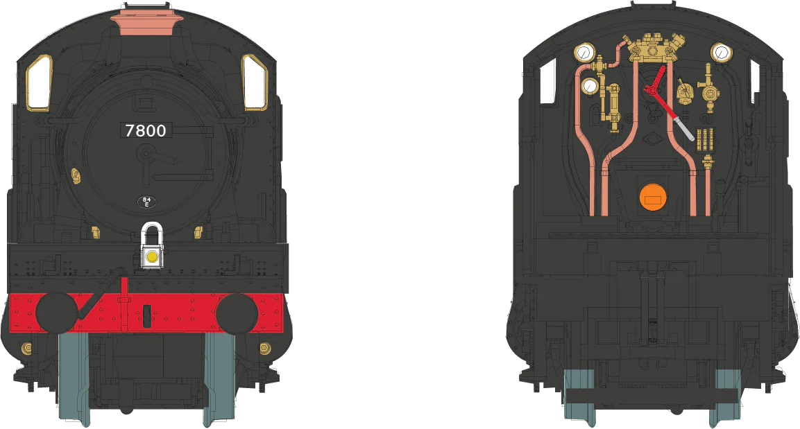 2S-001-008D 4-6-0 Torquay Manor 7800 BR Black Large Early Crest Steam Locomotive - DCC Fitted - Image 3