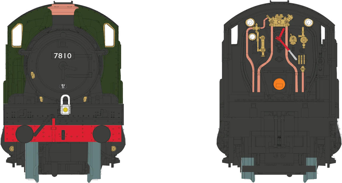 2S-001-009 4-6-0 Draycott Manor 7810 Lined BR Green Small Early Crest Steam Locomotive - Image 3