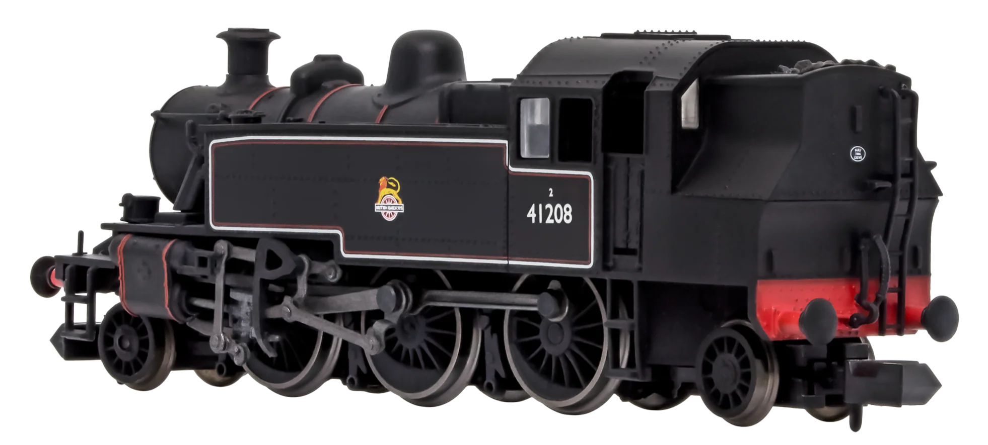 2S-015-007 Ivatt 2-6-2T 41208 BR Early Crest Lined Black - Image 3