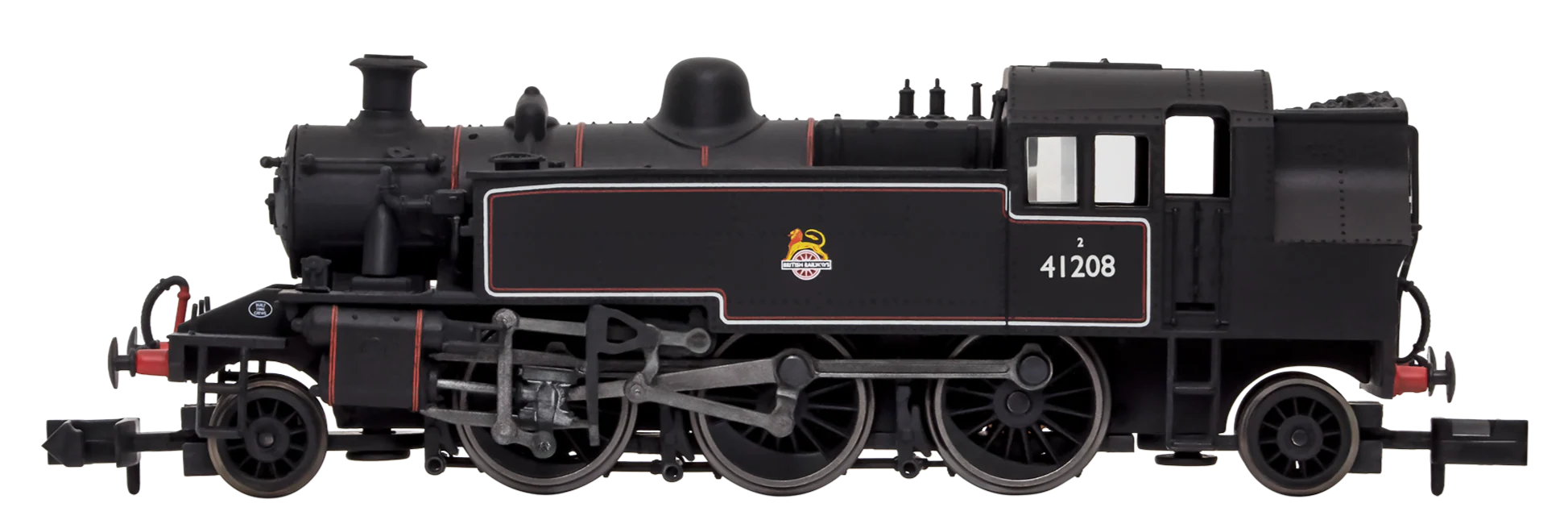 2S-015-007 Ivatt 2-6-2T 41208 BR Early Crest Lined Black - Image 4