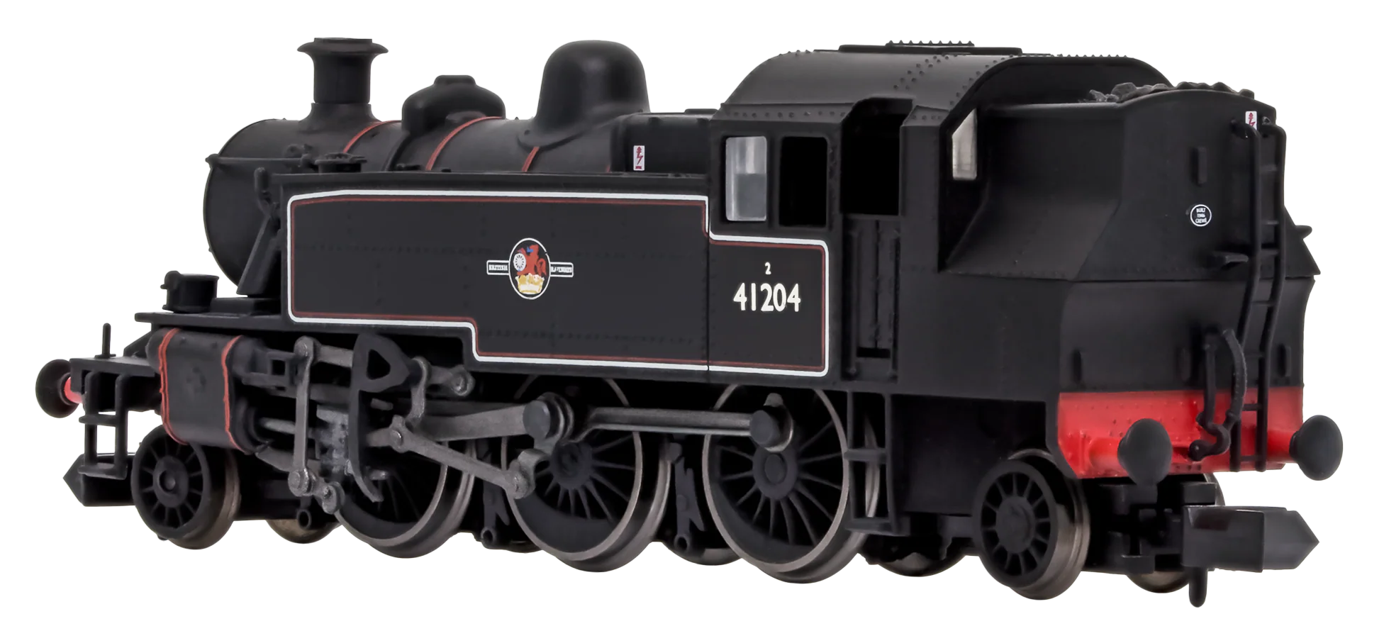 2S-015-009D Ivatt 2-6-2T 41204 BR Late Crest Lined Black - DCC Fitted - Image 3