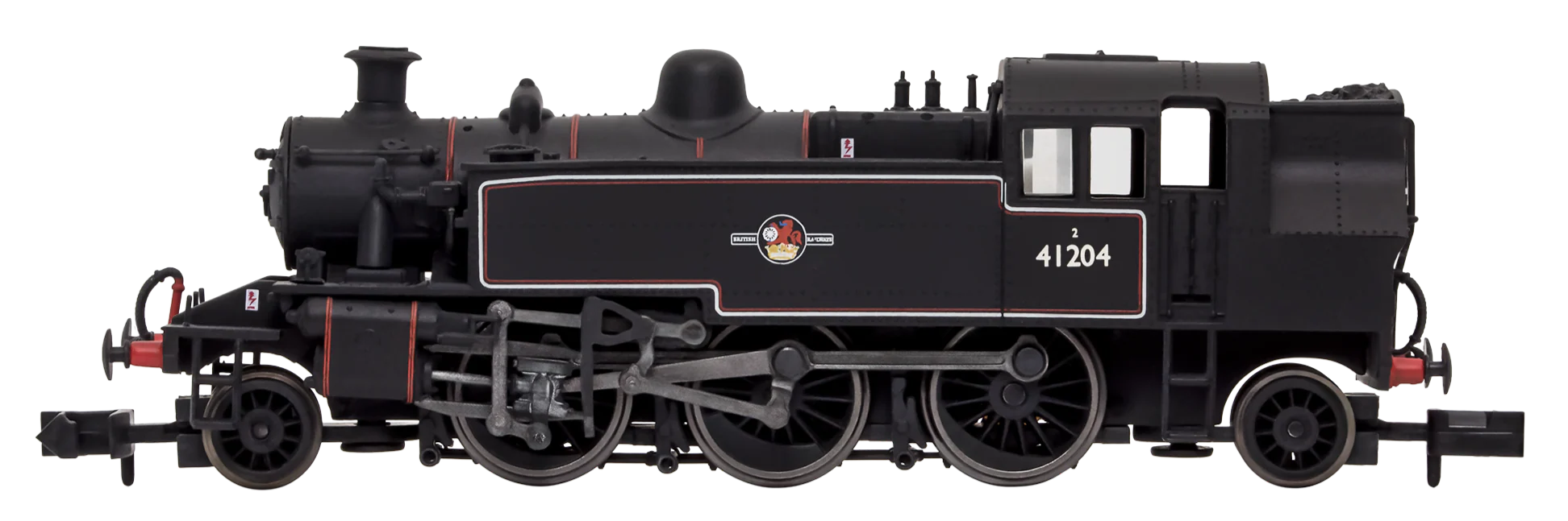 2S-015-009D Ivatt 2-6-2T 41204 BR Late Crest Lined Black - DCC Fitted - Image 4