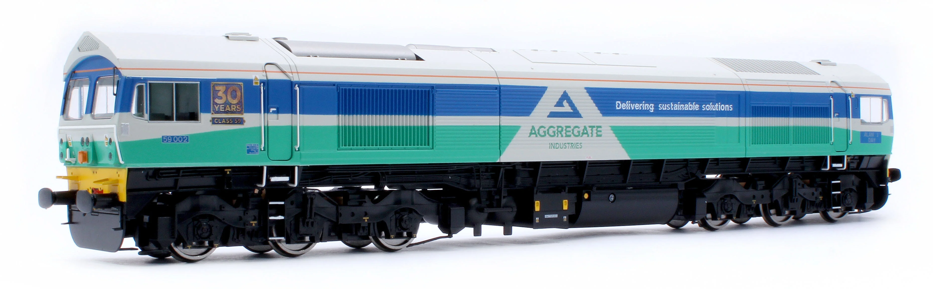 4D-005-010SSM Class 59 Aggregate Industries 59002 Alan J Day Diesel Locomotive - DCC Sound & Smoke Fitted