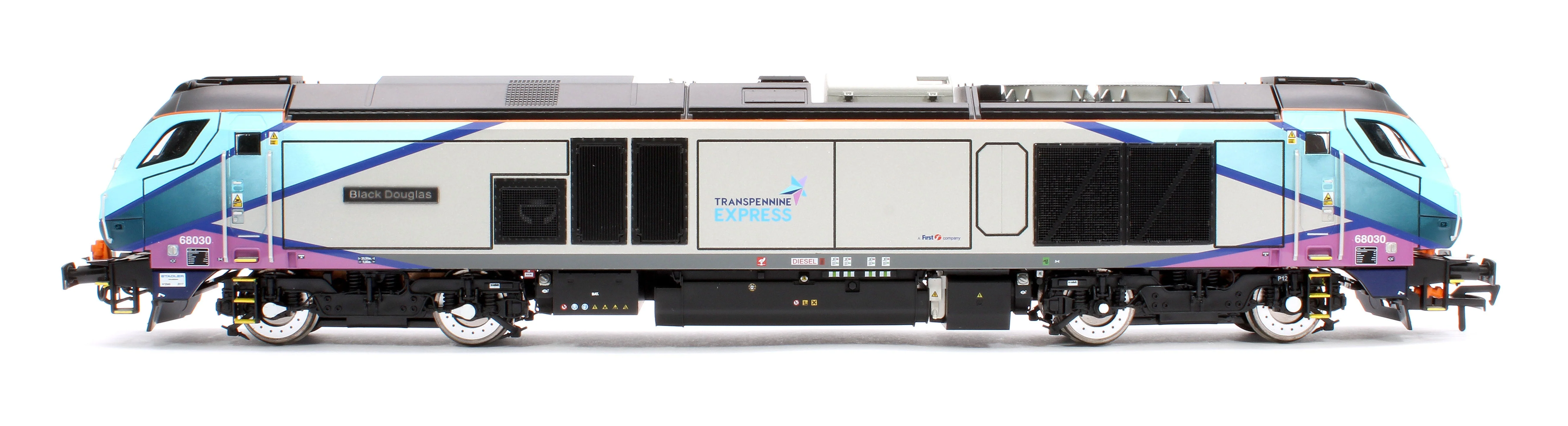 4D-022-025 Pre-Owned Class 68 "Black Douglas" 68030 Transpenine Express Diesel Locomotive - Image 5