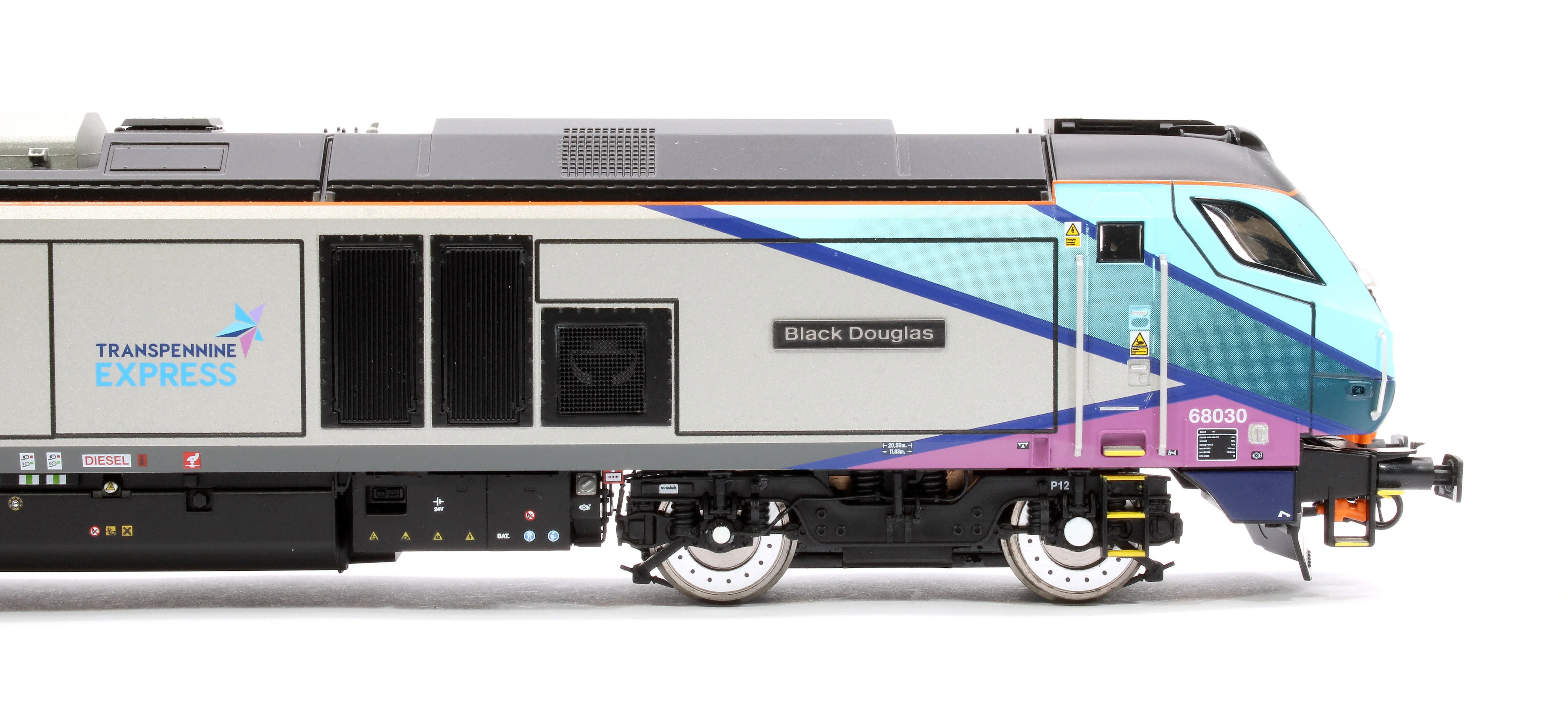 4D-022-025 Pre-Owned Class 68 "Black Douglas" 68030 Transpenine Express Diesel Locomotive - Image 8
