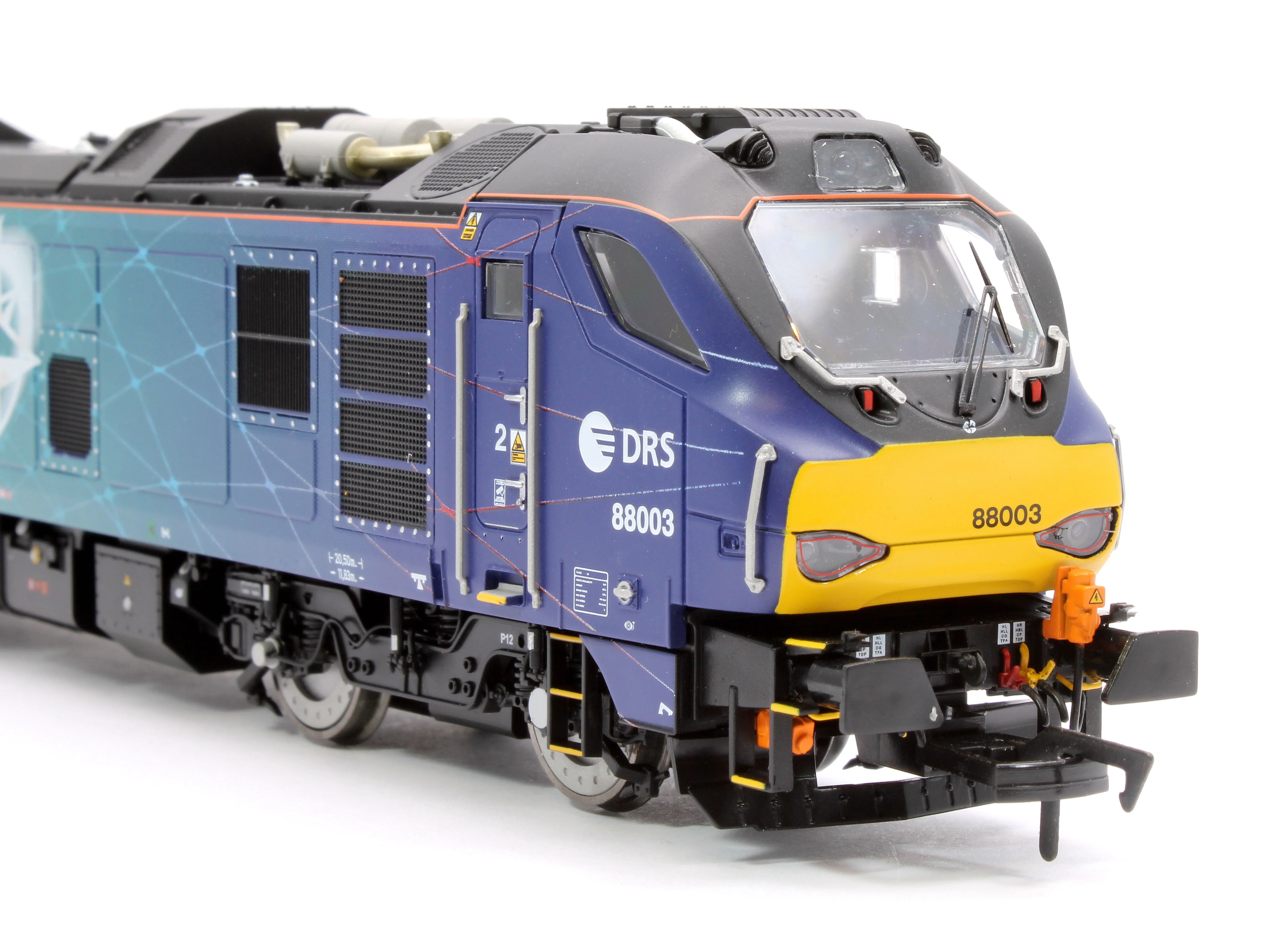 4D-088-002S Class 88 'Genesis' 88003 DRS Electro-Diesel Locomotive (DCC Sound & Working Pantograph) - Image 11