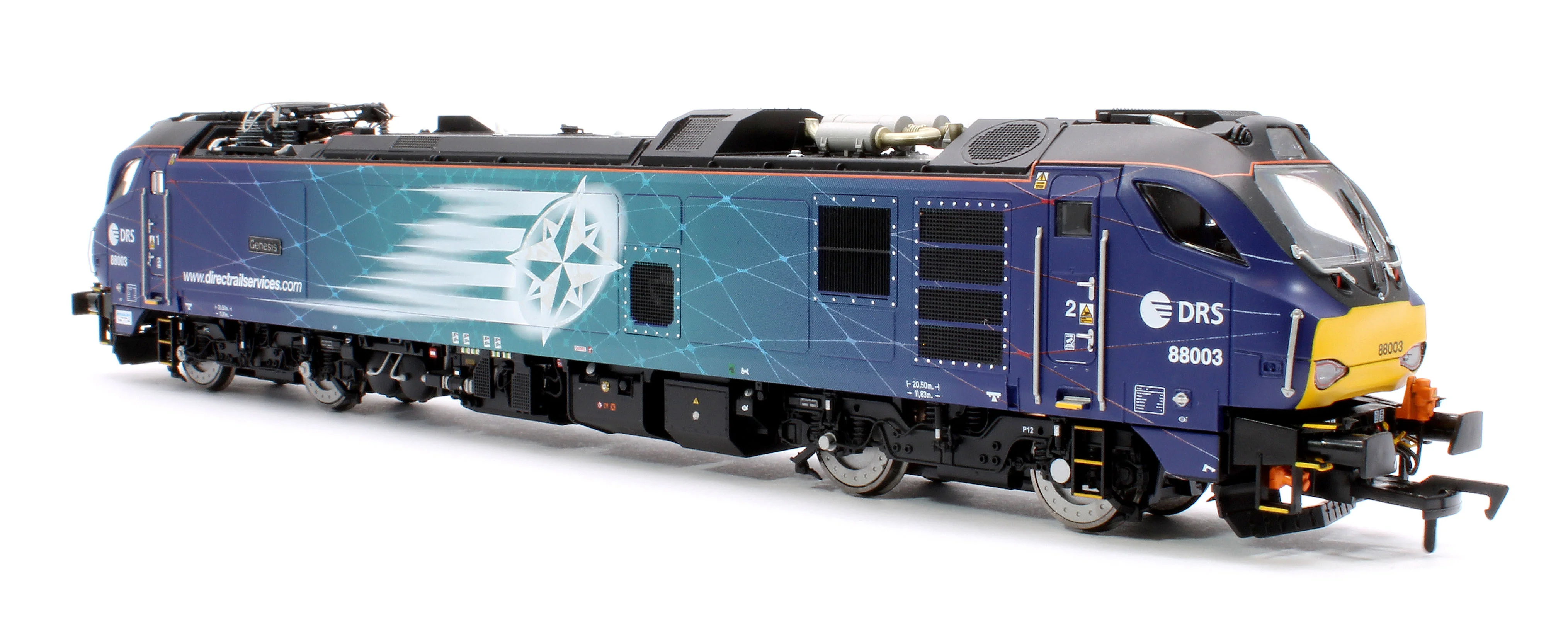 4D-088-002S Class 88 'Genesis' 88003 DRS Electro-Diesel Locomotive (DCC Sound & Working Pantograph) - Image 2