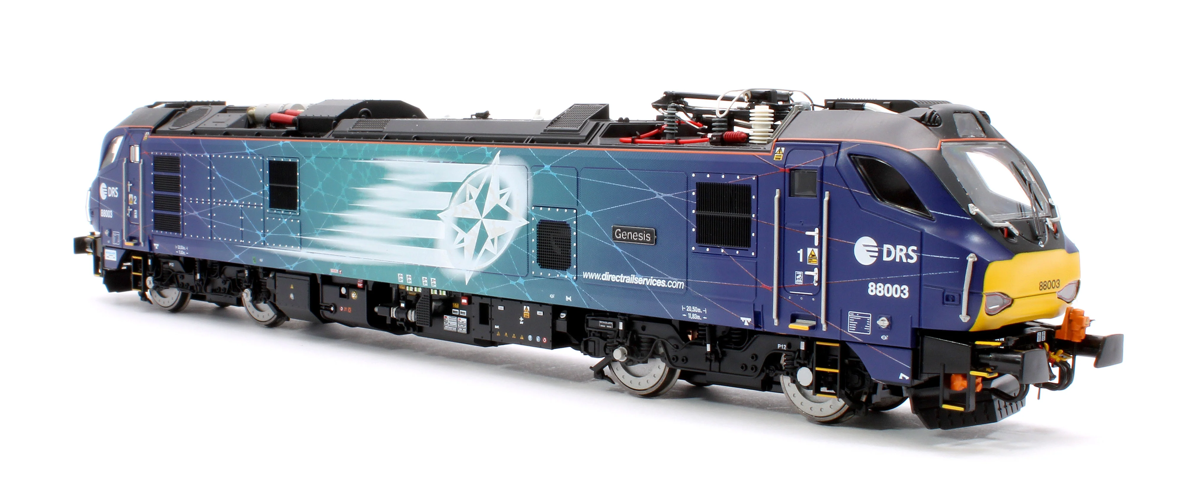 4D-088-002S Class 88 'Genesis' 88003 DRS Electro-Diesel Locomotive (DCC Sound & Working Pantograph) - Image 4