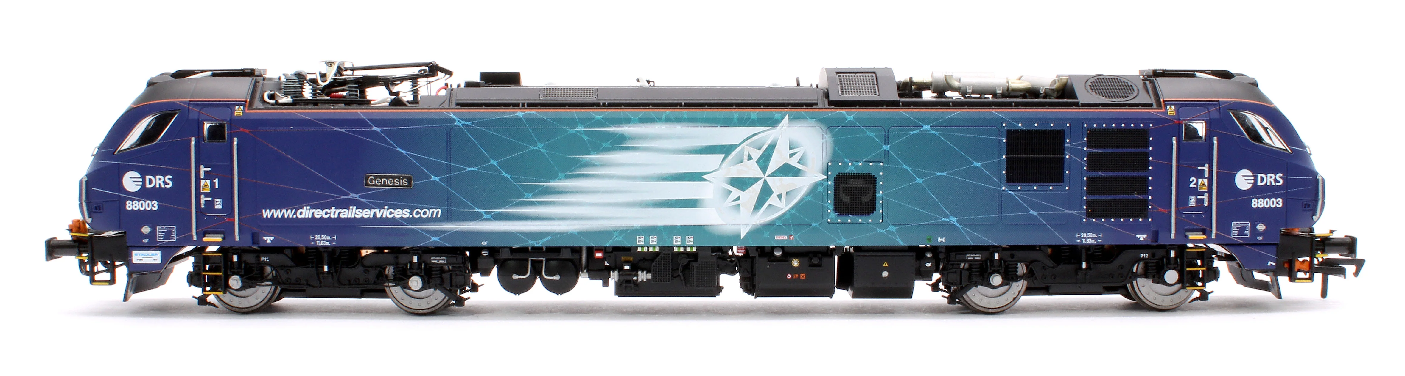 4D-088-002S Class 88 'Genesis' 88003 DRS Electro-Diesel Locomotive (DCC Sound & Working Pantograph) - Image 6