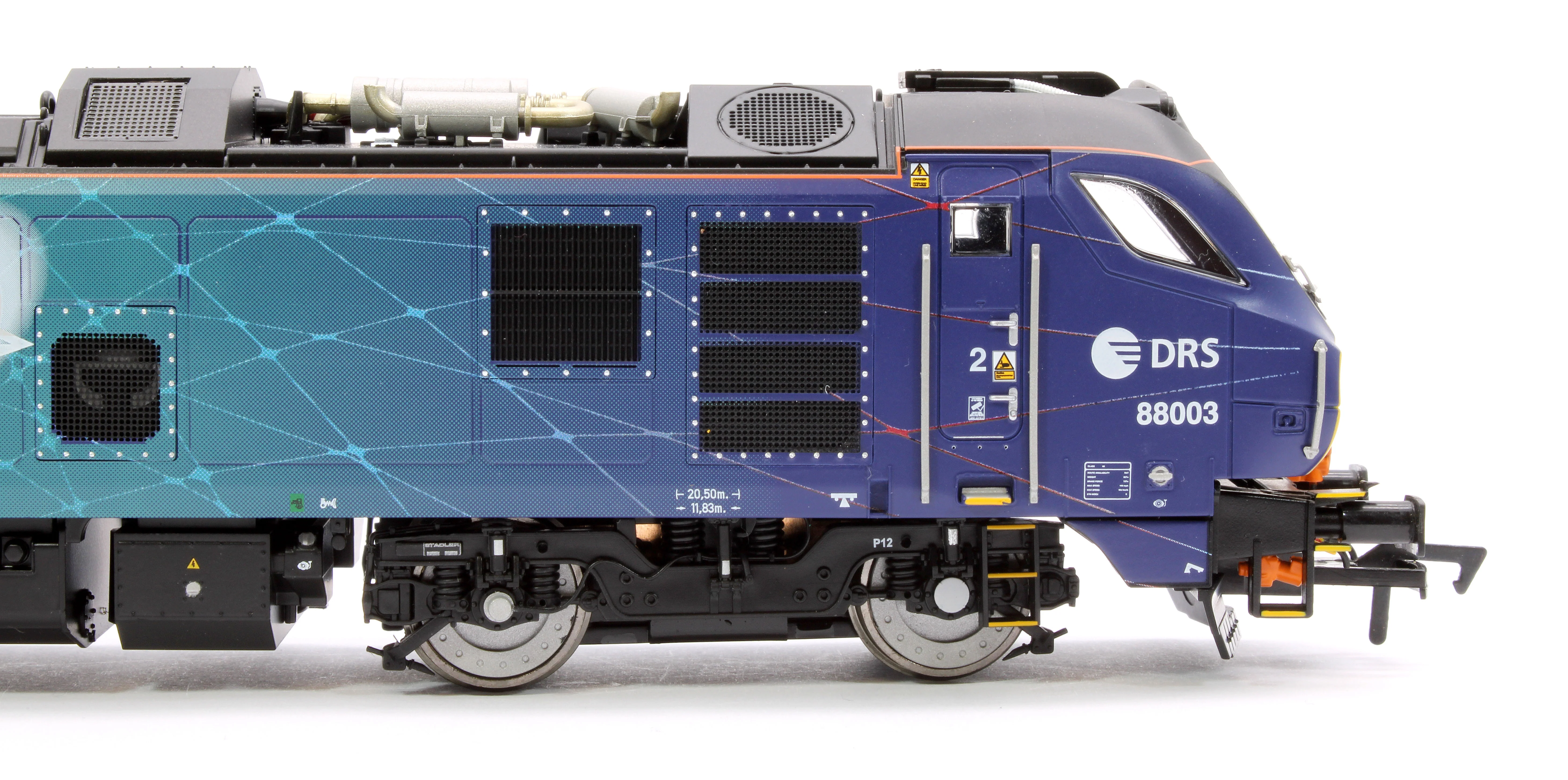 4D-088-002S Class 88 'Genesis' 88003 DRS Electro-Diesel Locomotive (DCC Sound & Working Pantograph) - Image 9