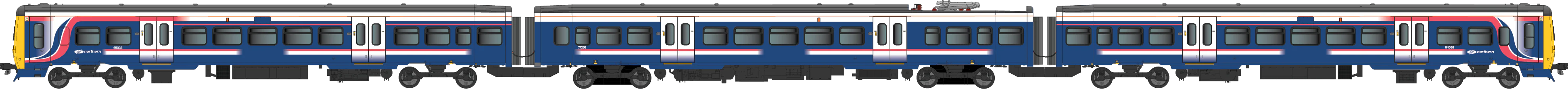 4D-323-004 Class 323 First North Western “Barbie” with Northern branding 3 Car EMU Set - Image 3