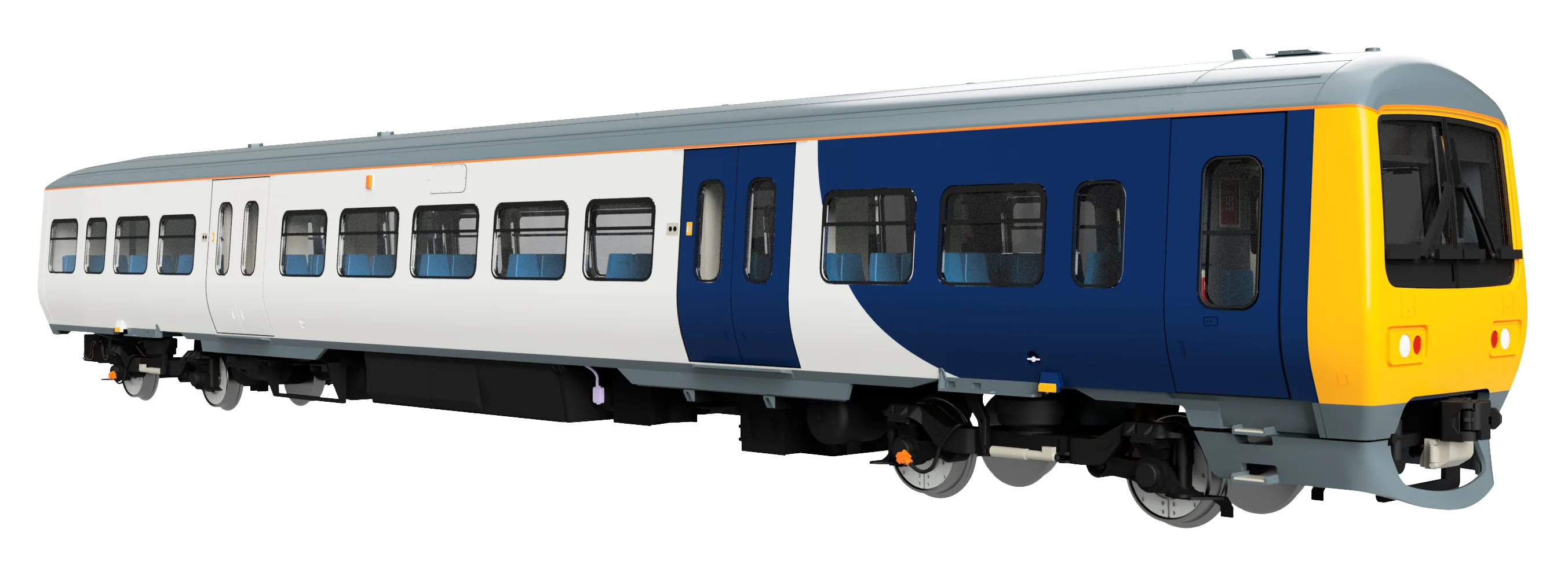 4D-323-006D Class 323 323225 Northern New – White / Blue 3 Car EMU Set - DCC Fitted - Image 4