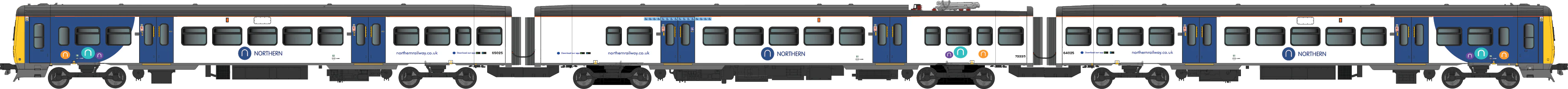4D-323-006S Class 323 323225 Northern New – White / Blue 3 Car EMU Set - DCC Sound Fitted - Image 8