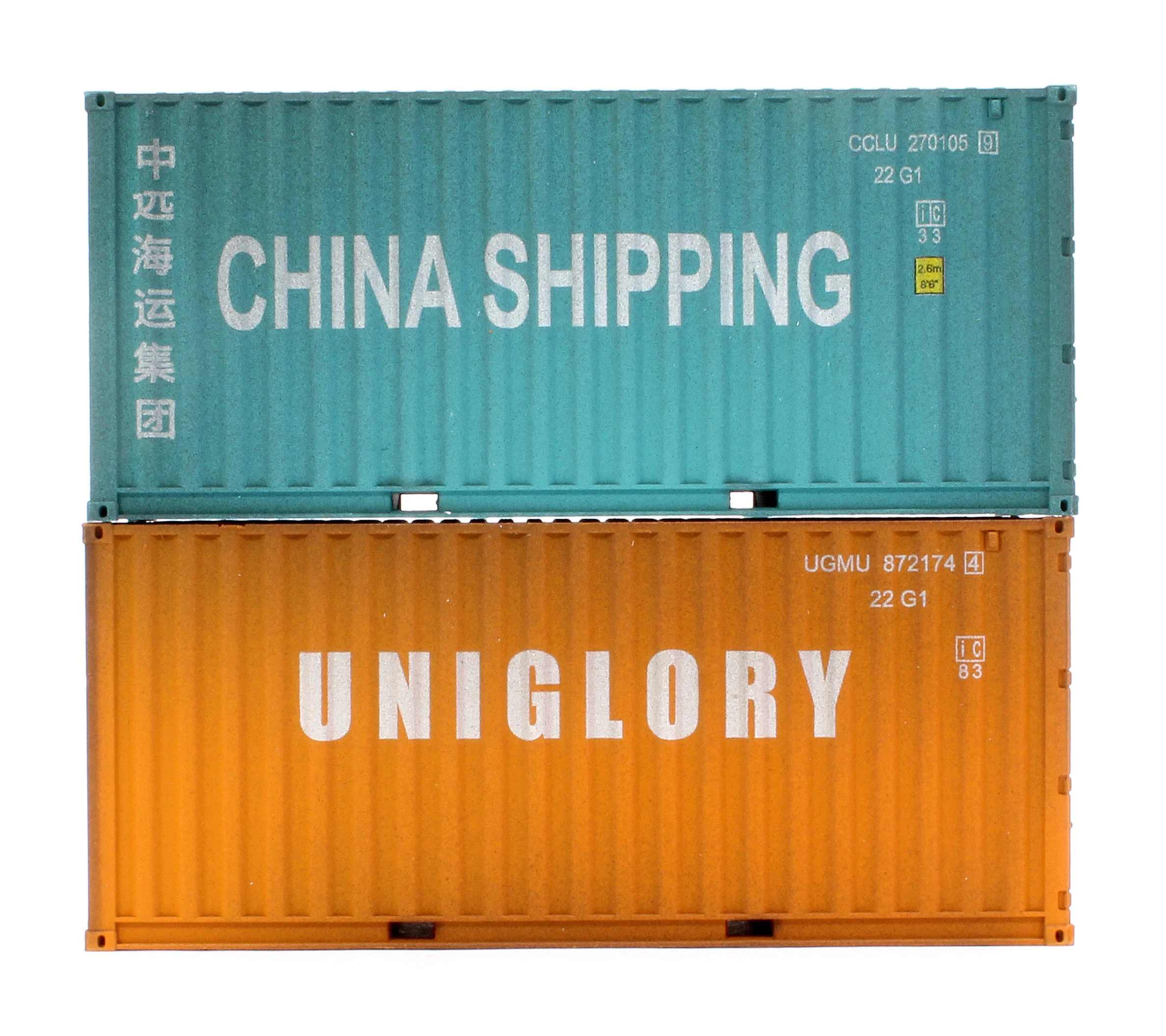 4F-028-215 20Ft' Container Uniglory 872174 4/ China Shipping 270105 9 - Weathered - Image 3
