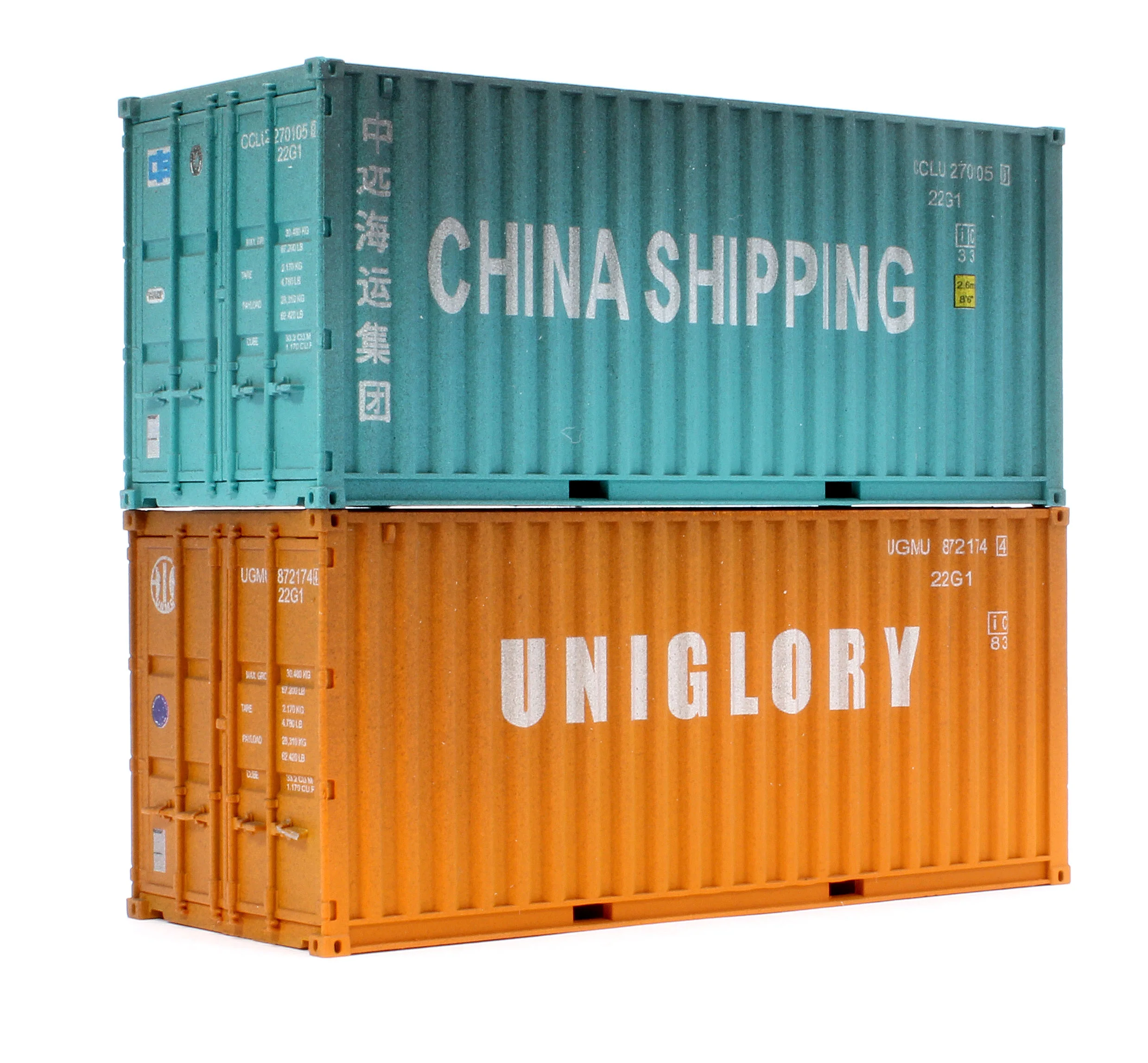 4F-028-215 20Ft' Container Uniglory 872174 4/ China Shipping 270105 9 - Weathered - Image 4