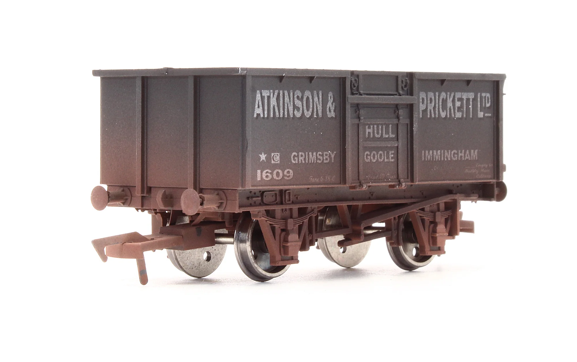 Pre-Owned 4F-030-008 Atkinson & Prickett 16T Steel Mineral Wagon No.1609 - Weathered - Image 2