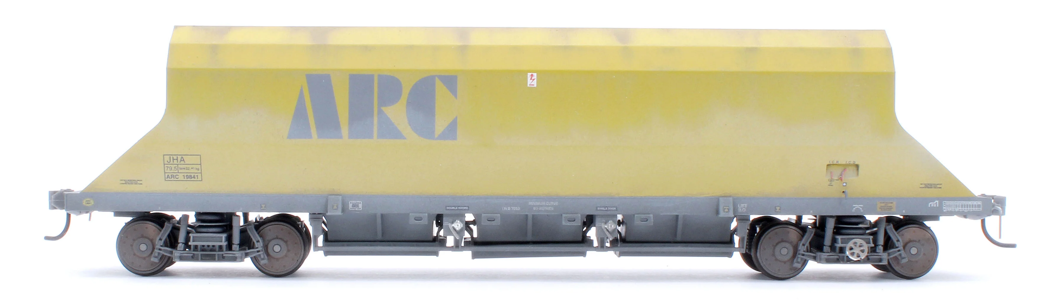 4F-081-001W Pre-Owned Custom Weathered P & D JHA (end hopper) ARC Olive & Grey 17912 - Image 2