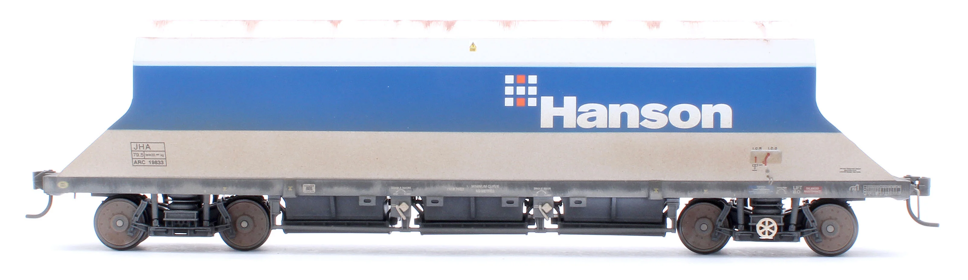 4F-081-106W Custom Weathered P & D JHA (middle hopper) Hanson Blue & Grey 19833 - Image 2