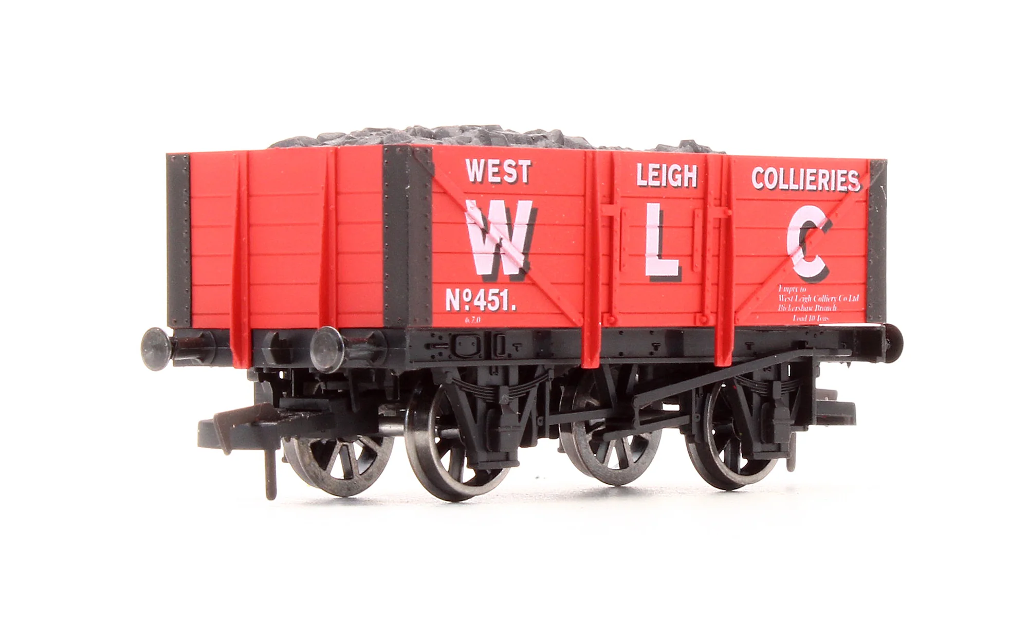 Pre-Owned 'West Leigh Collieries' 5 Plank Wagon No.451 - Limited Edition - Image 2
