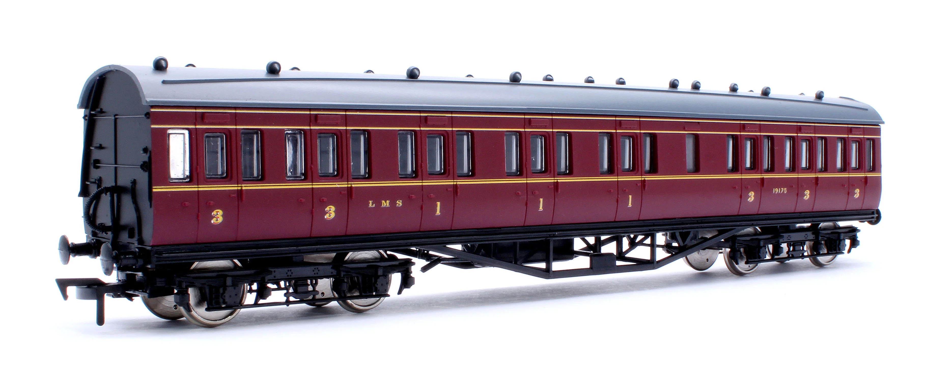 4P-010-102 57ft Stanier Non-Corridor Composite 19175 LMS Lined Maroon