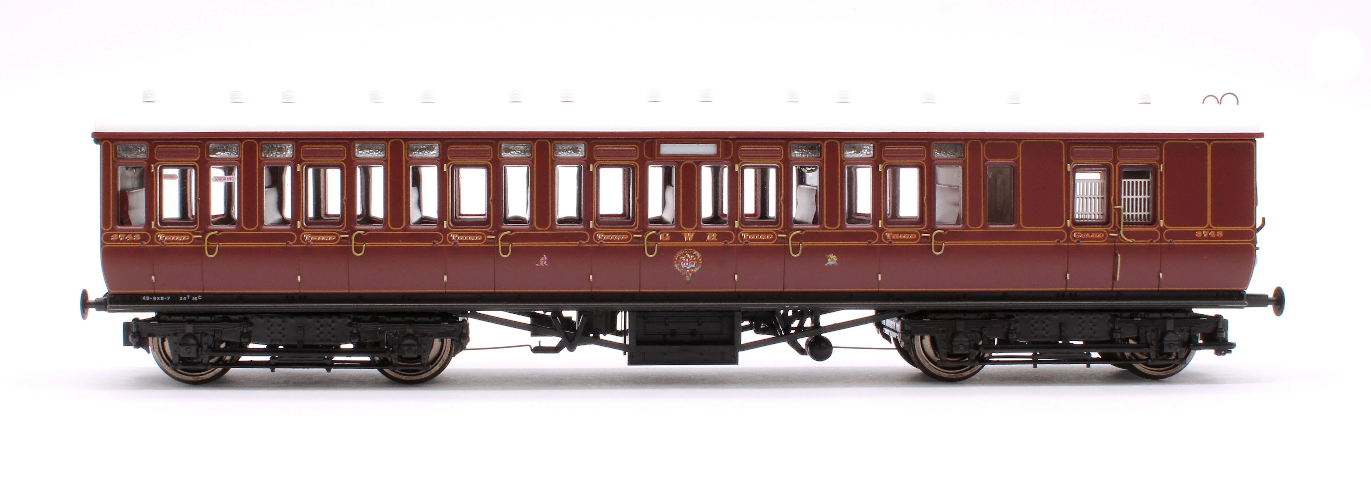 4P-020-002 GWR Toplight Mainline City Lined Crimson Third Brake 3748 Set 1 - Image 2