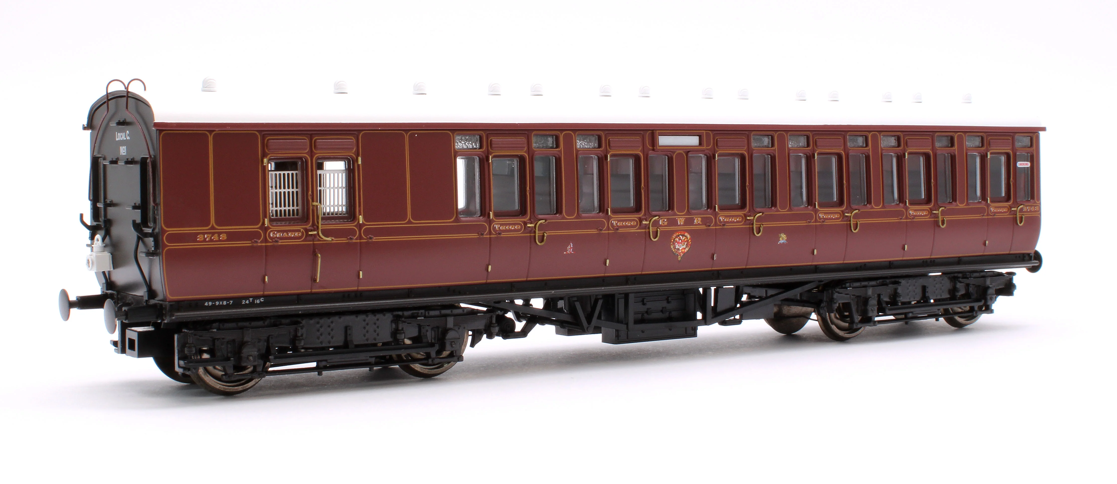 4P-020-002 GWR Toplight Mainline City Lined Crimson Third Brake 3748 Set 1 - Image 3