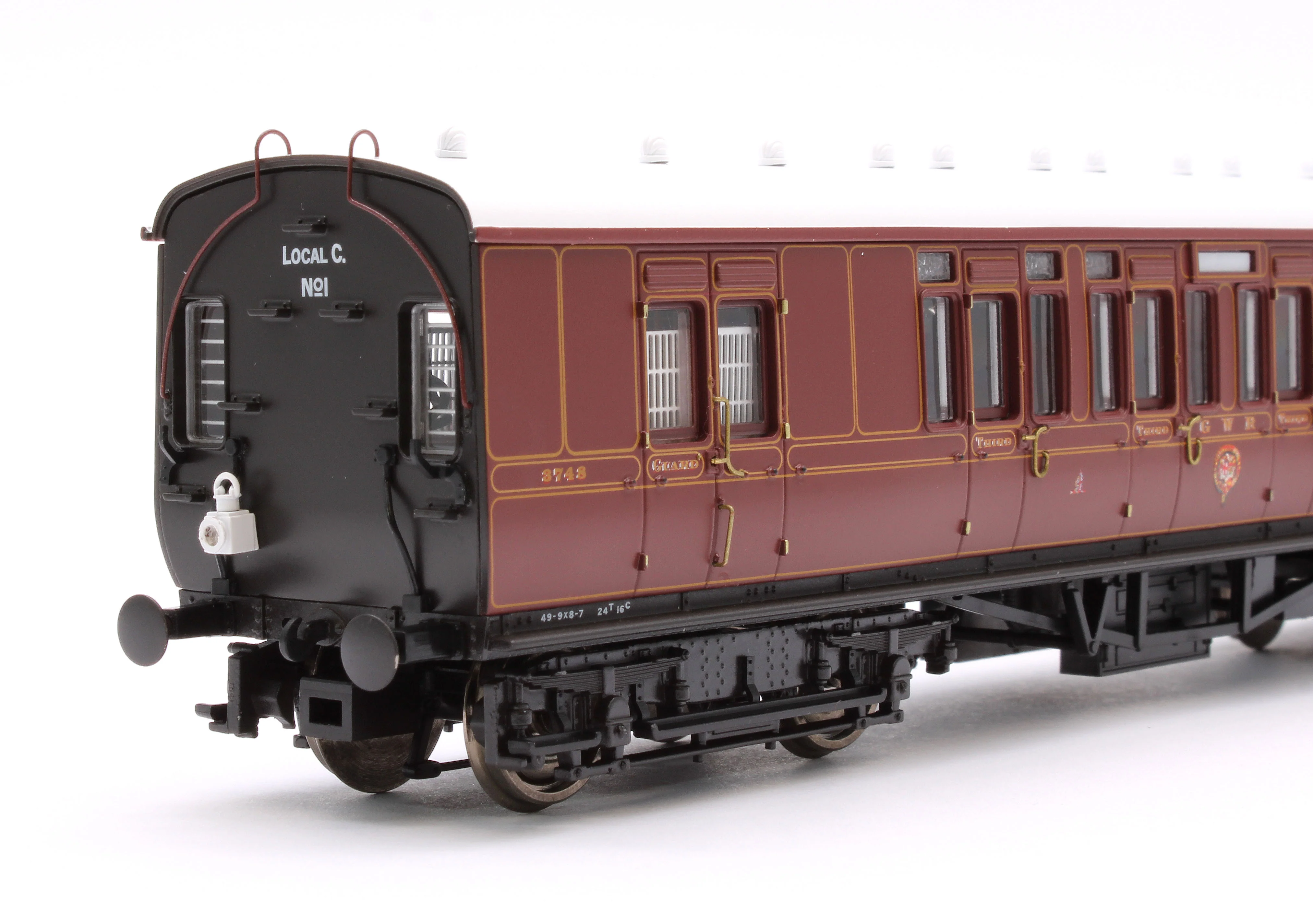 4P-020-002 GWR Toplight Mainline City Lined Crimson Third Brake 3748 Set 1 - Image 6