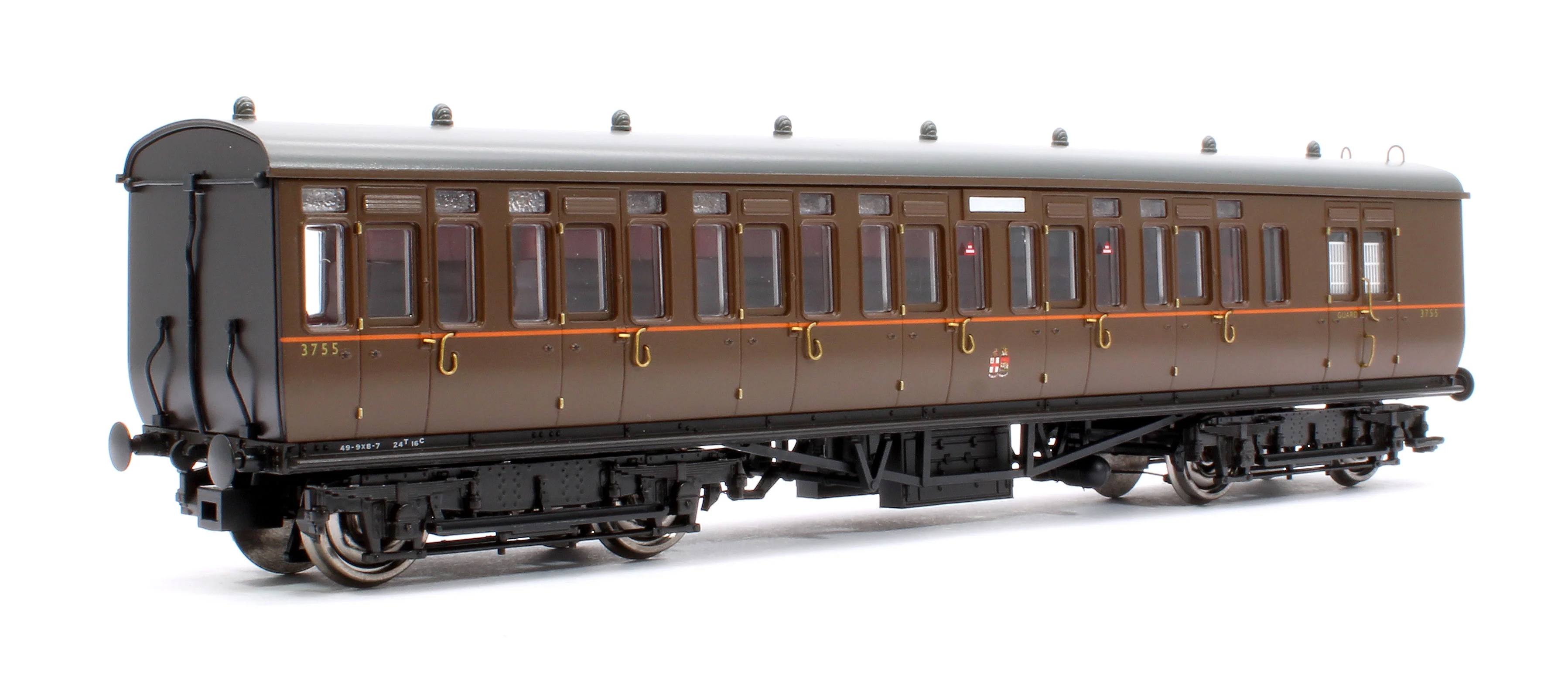 4P-020-401 GWR Toplight Mainline City GWR All Brown Third Brake 3755 Set 5 - Image 3
