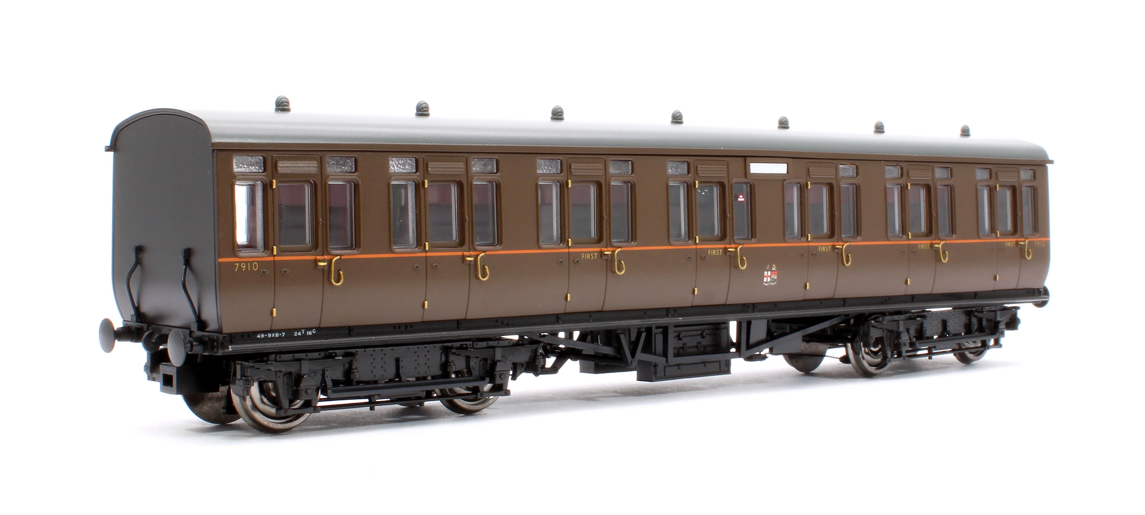 4P-020-422 GWR Toplight Mainline City GWR All Brown Composite 7910 Set 5