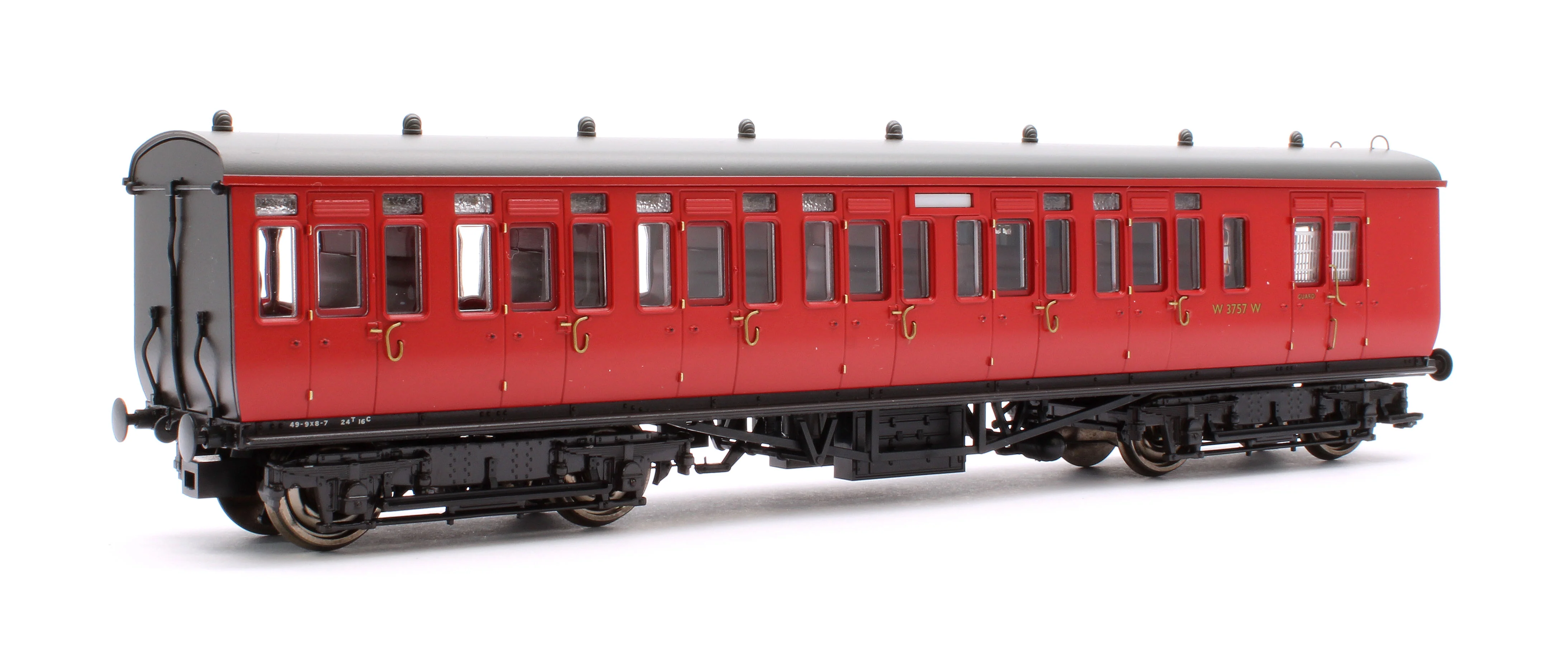4P-020-501 GWR Toplight Mainline City BR Maroon Second Brake 3757 Set 6