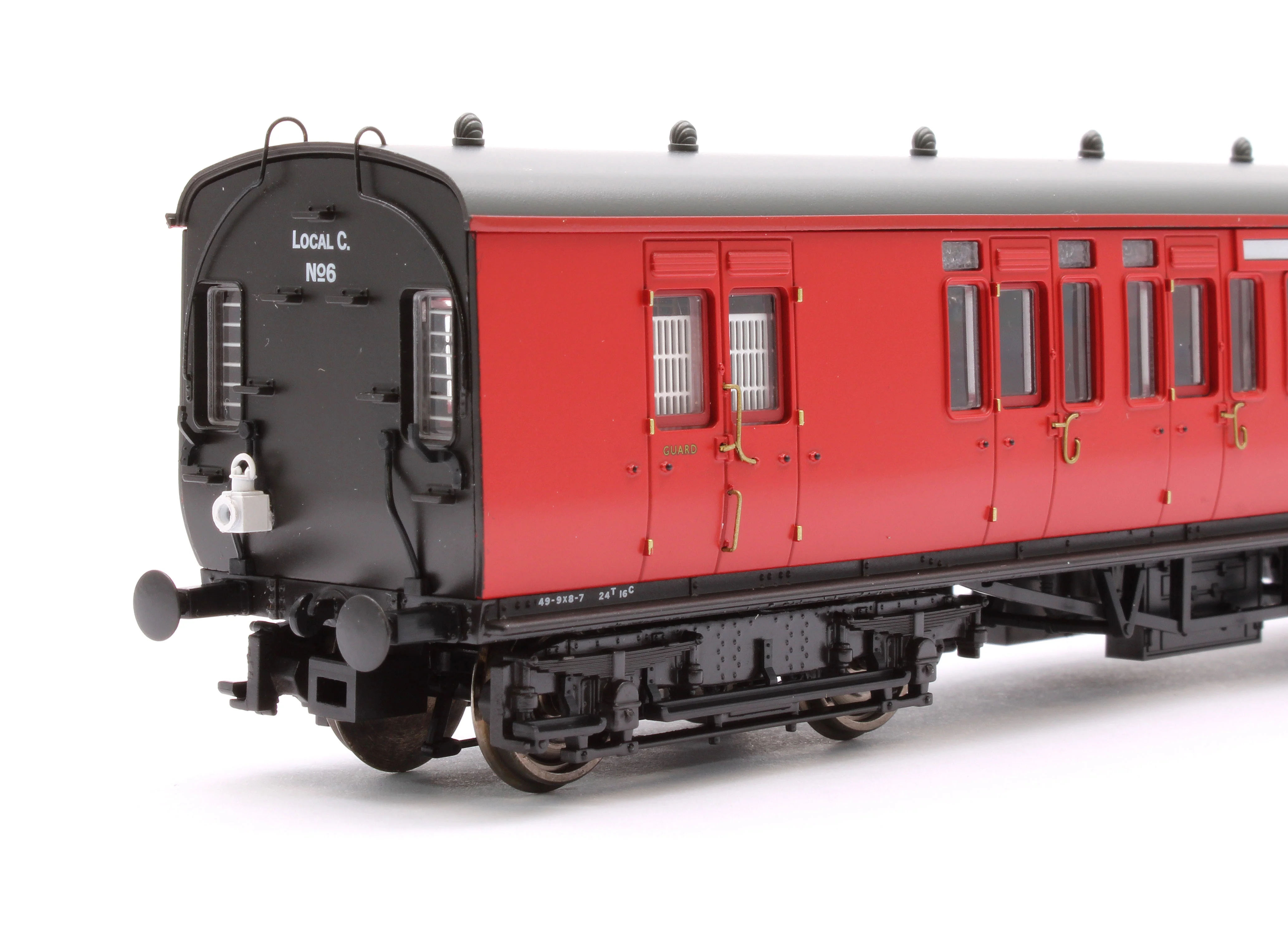 4P-020-501 GWR Toplight Mainline City BR Maroon Second Brake 3757 Set 6 - Image 6