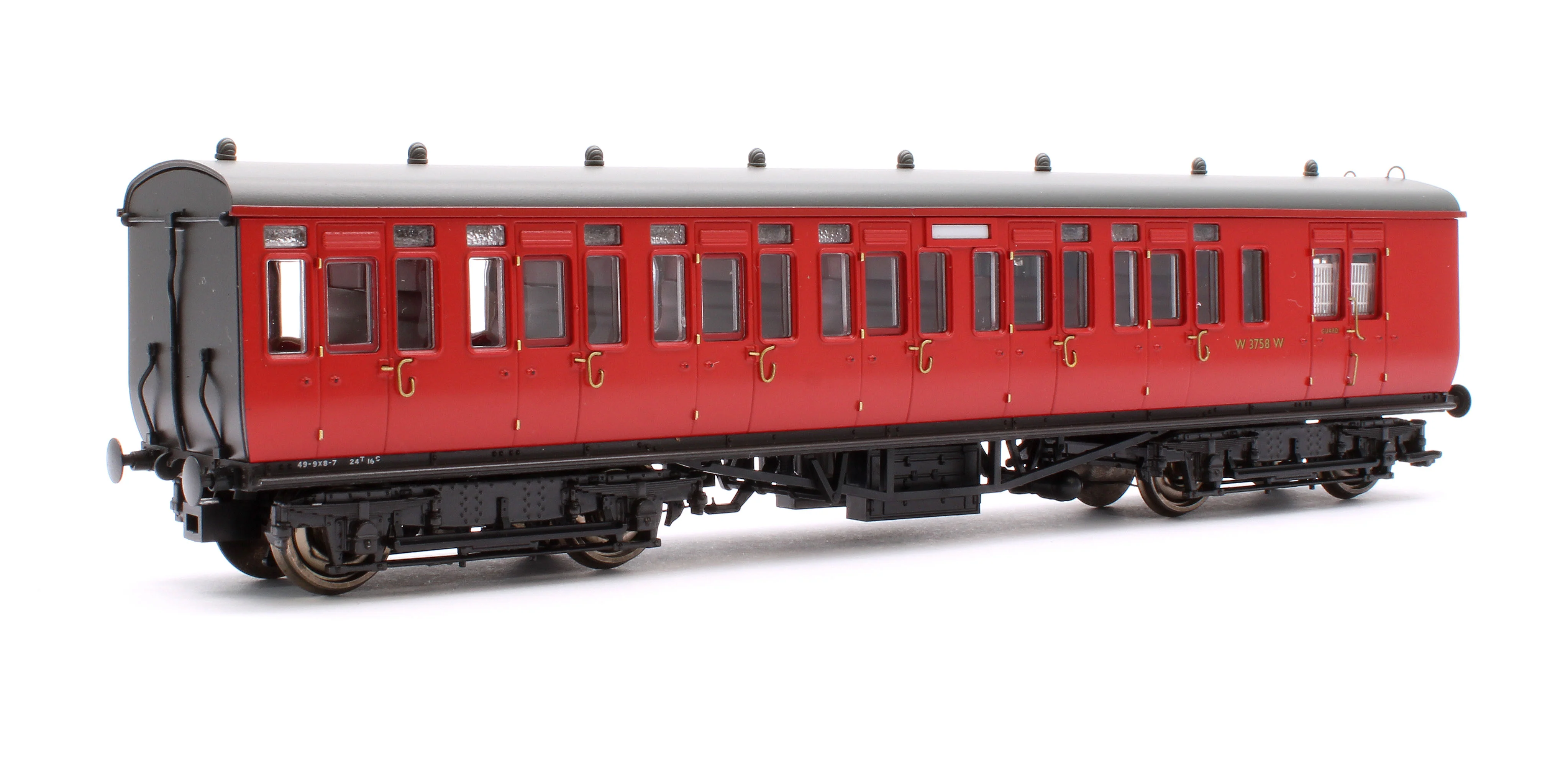 4P-020-502 GWR Toplight Mainline City BR Maroon Second Brake 3758 Set 6