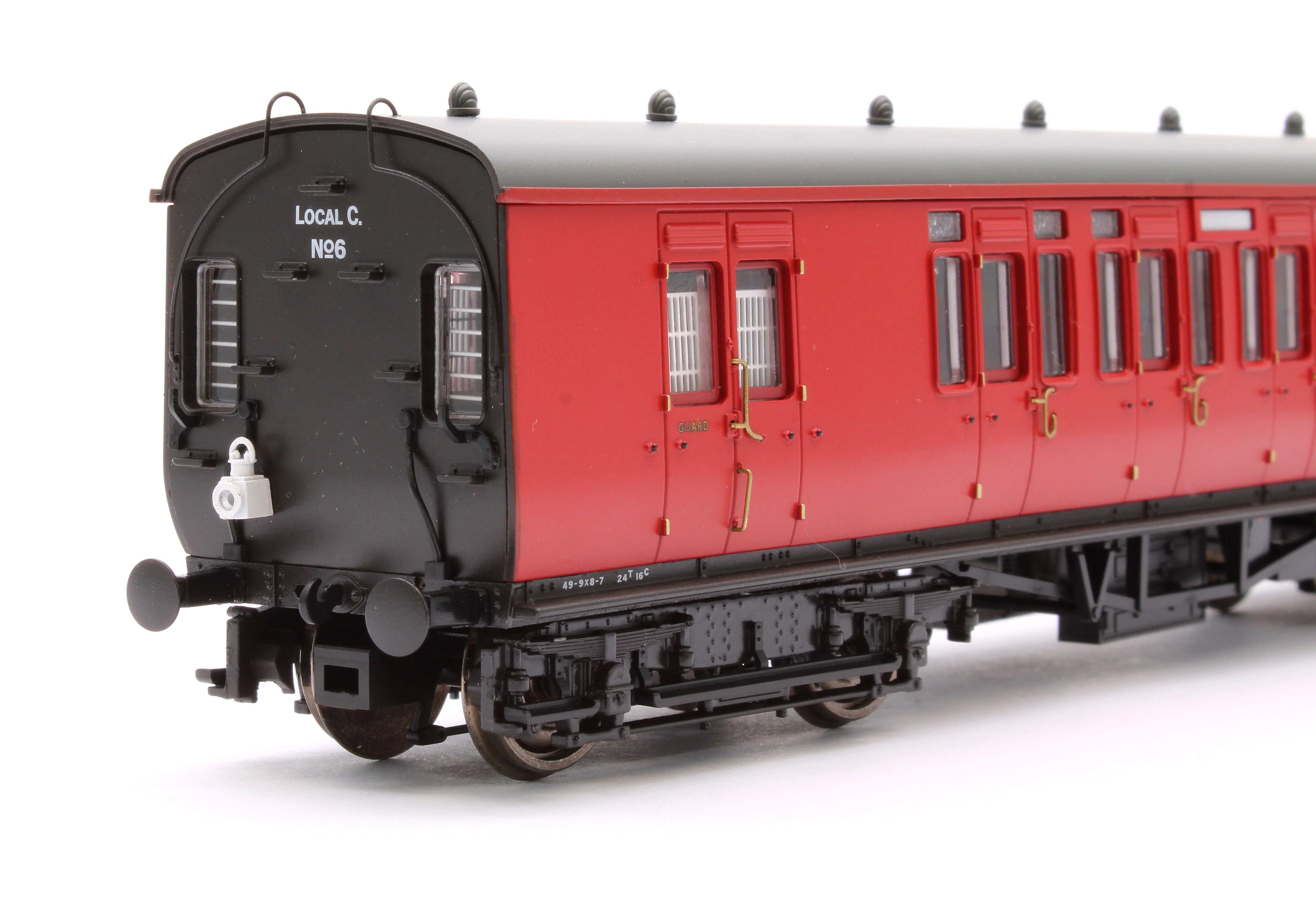 4P-020-502 GWR Toplight Mainline City BR Maroon Second Brake 3758 Set 6 - Image 6